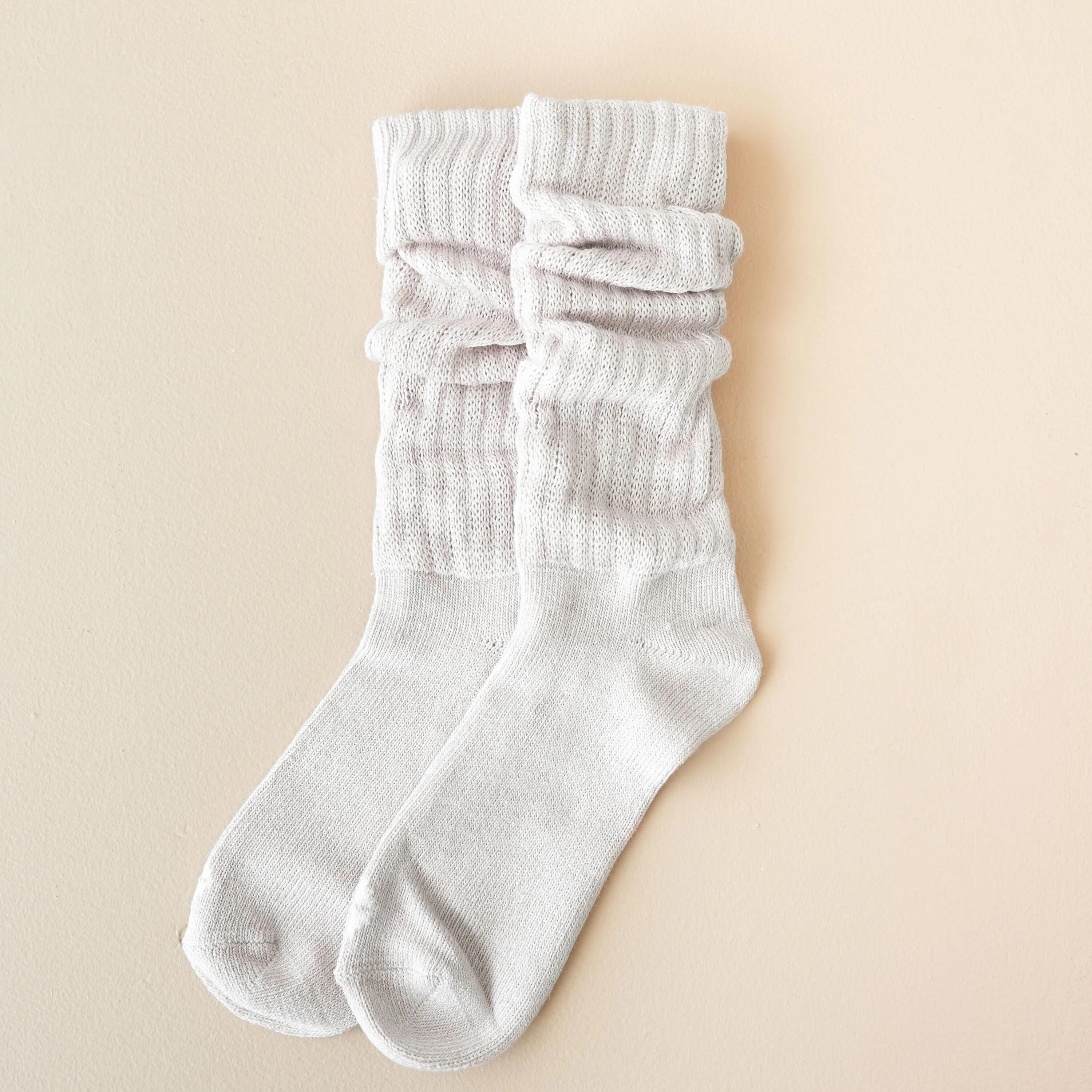 Adult Scrunch Socks in Oat - Image 2