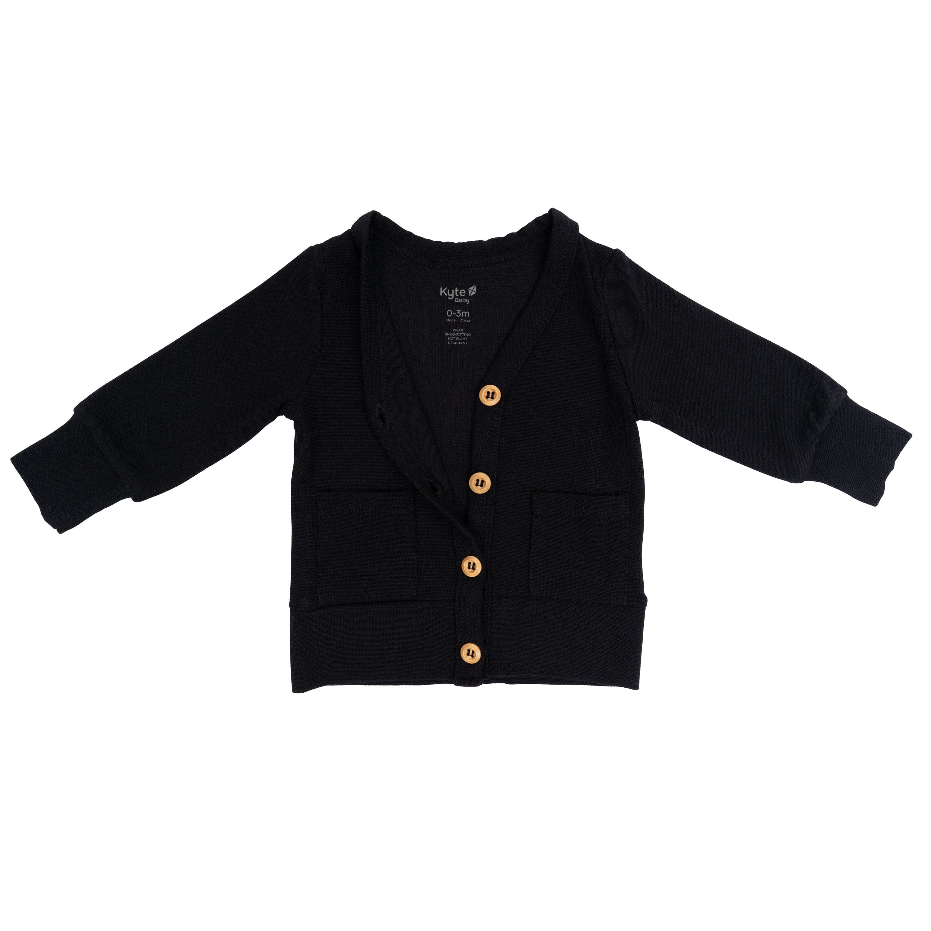 Bamboo Jersey Cardigan in Midnight - Image 3