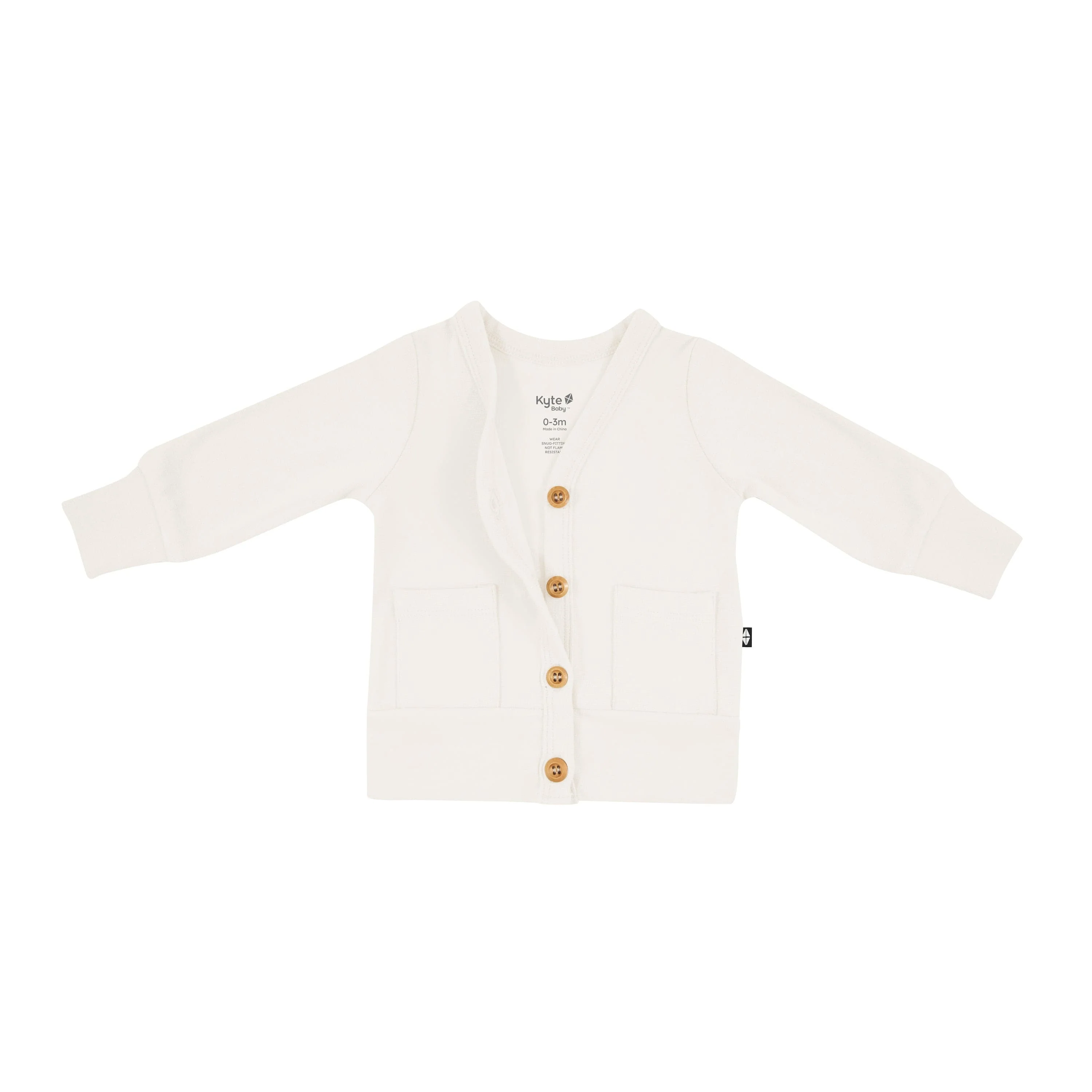 Bamboo Jersey Cardigan in Oat - Image 3