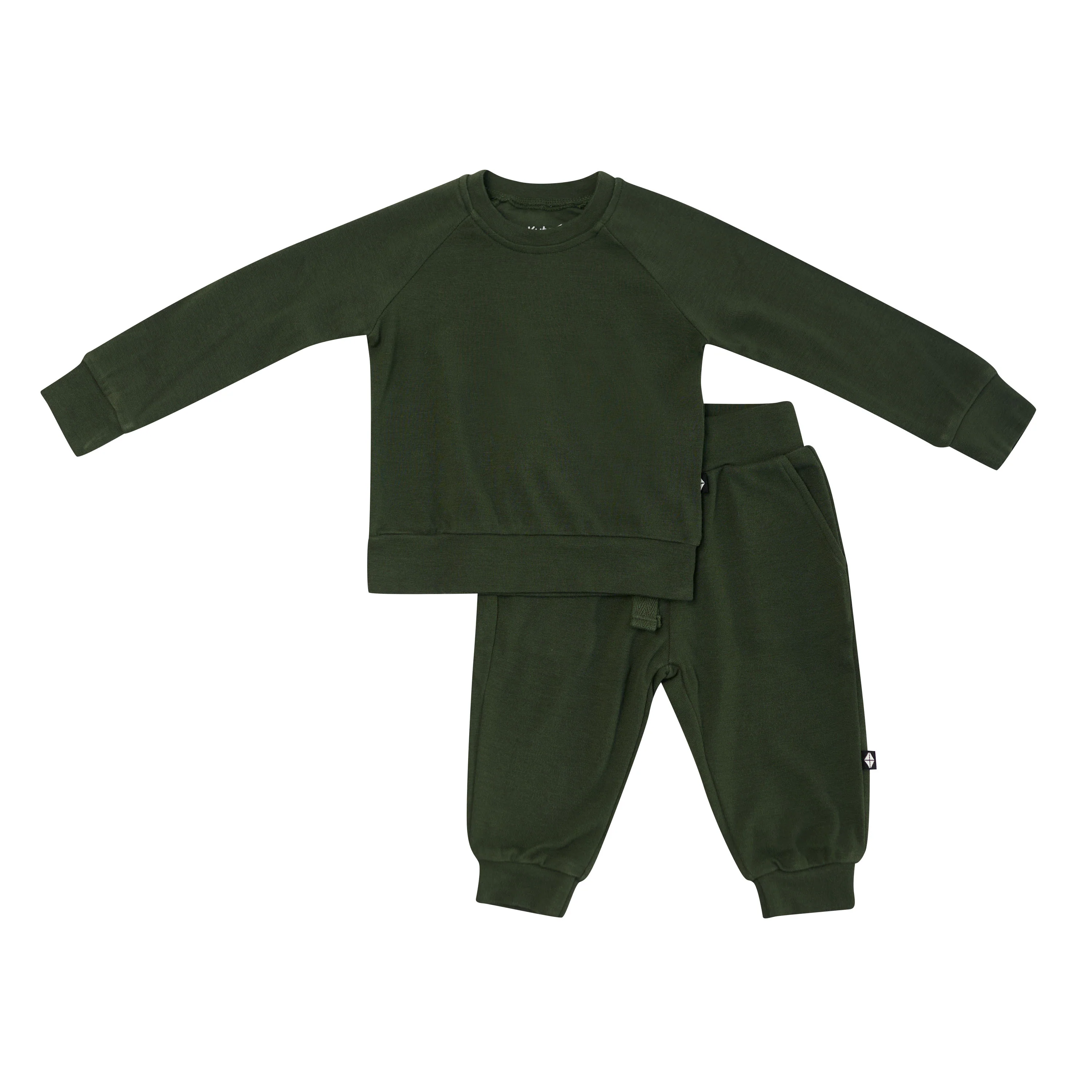 Bamboo Jersey Jogger Set in Fir - Image 2