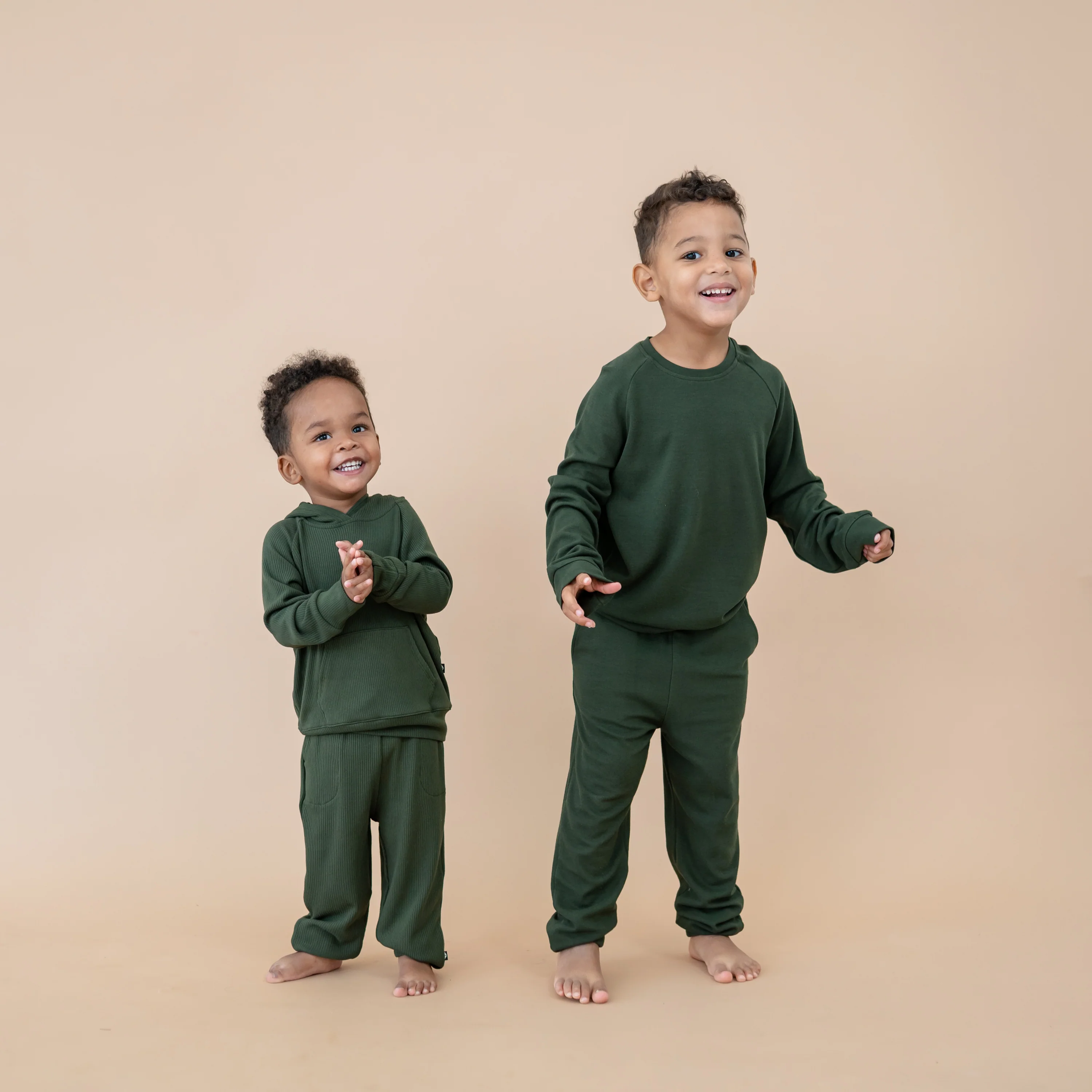 Bamboo Jersey Jogger Set in Fir - Image 4
