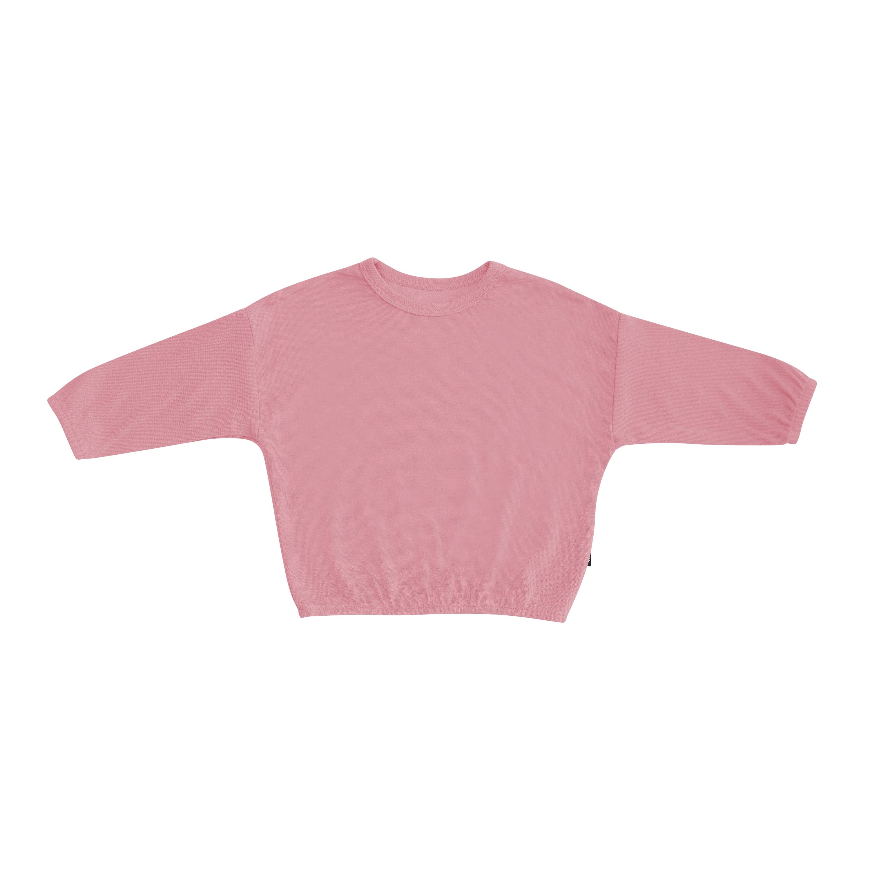 Bamboo Jersey Long Sleeve Drop Shoulder Top in Apple Blossom - Image 2