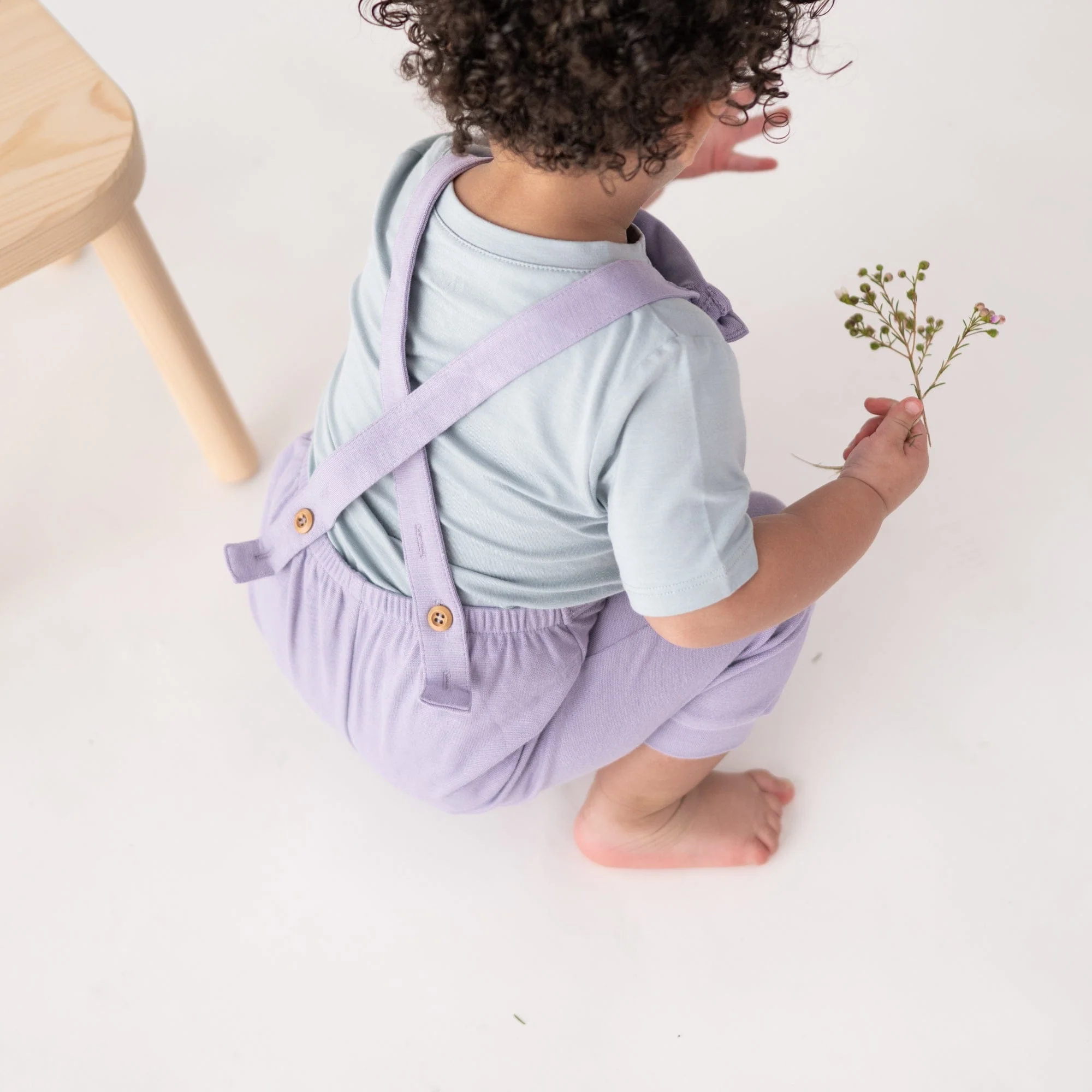 Bamboo Jersey Overall in Taro - Image 3