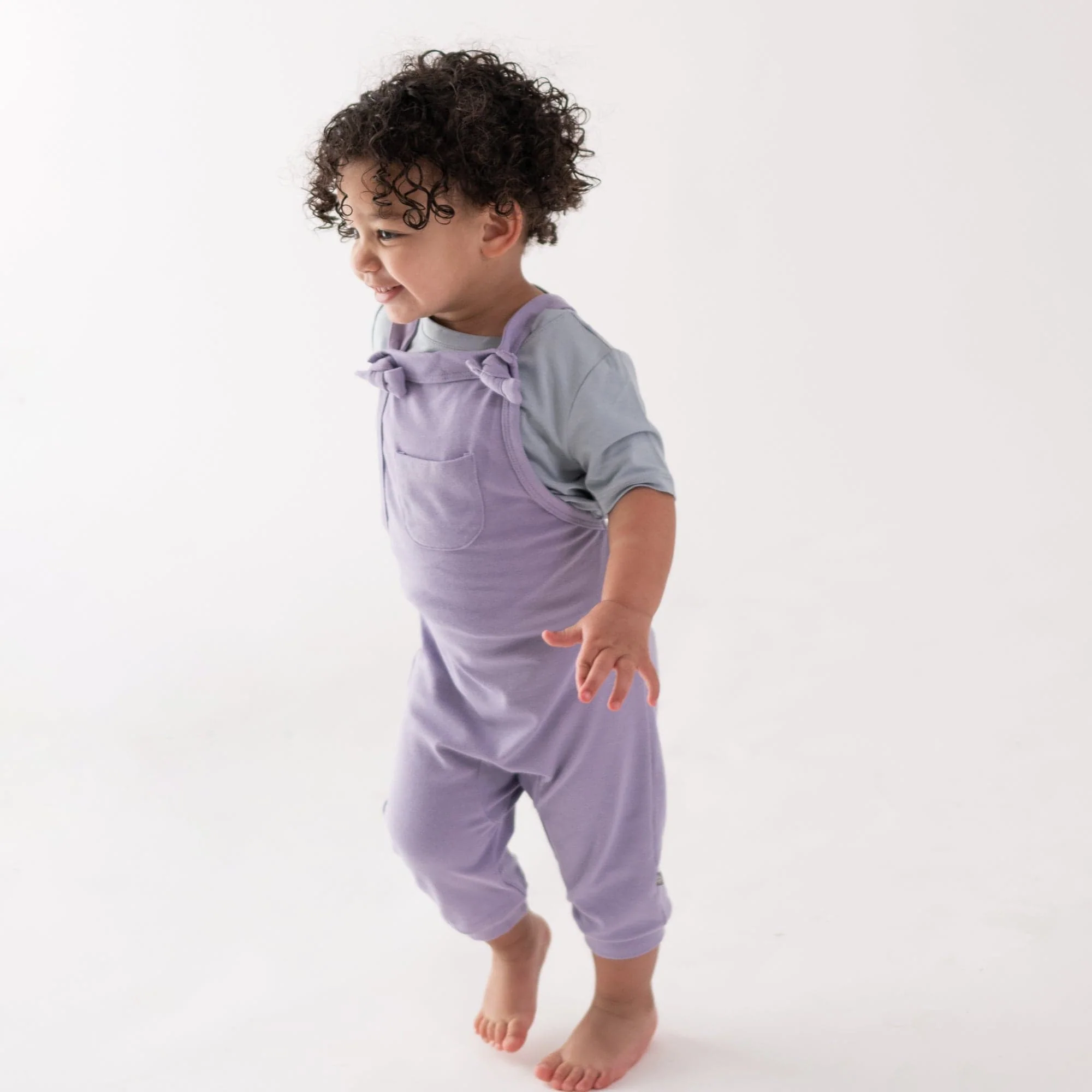 Bamboo Jersey Overall in Taro - Image 4