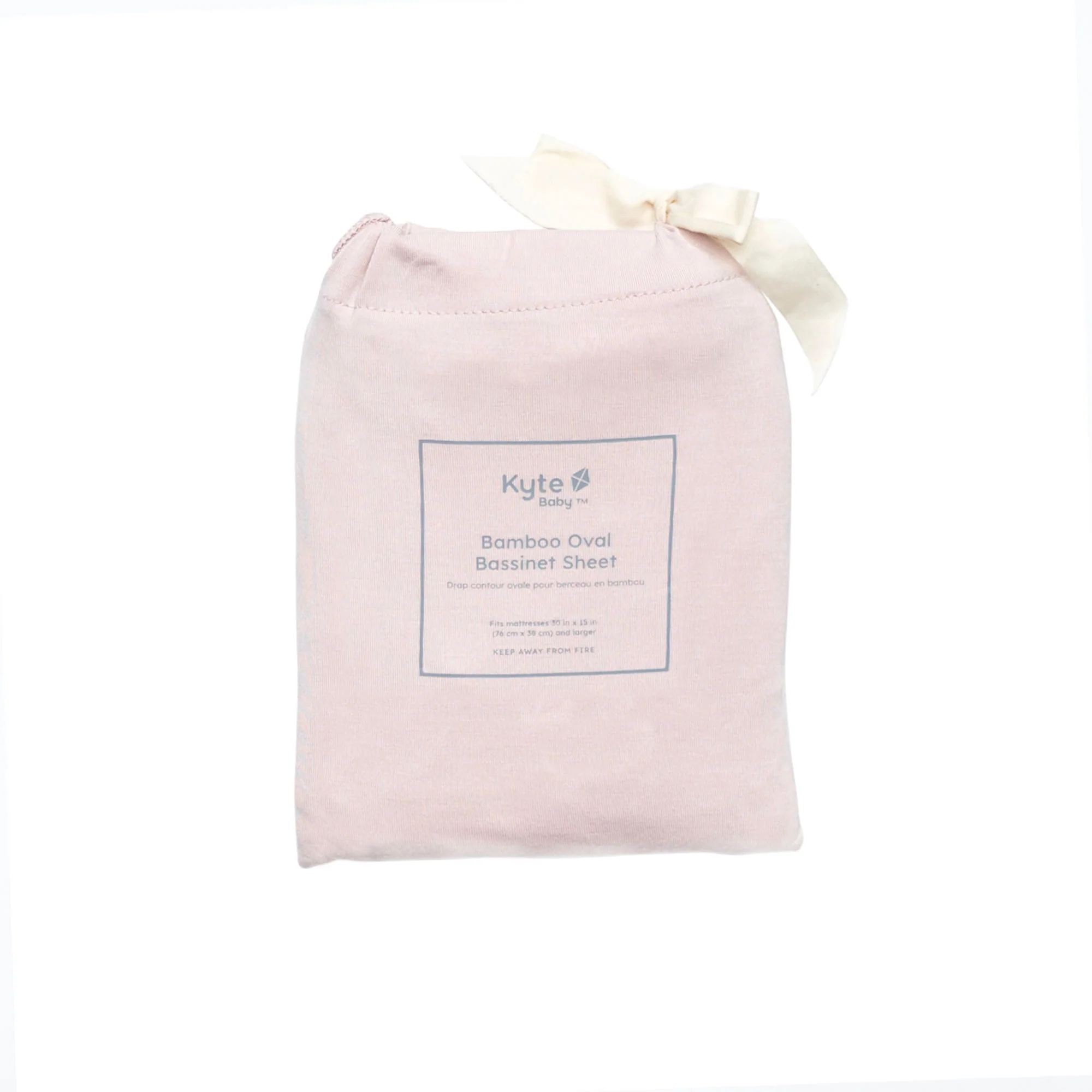 Oval Bassinet Sheet in Blush - Image 2