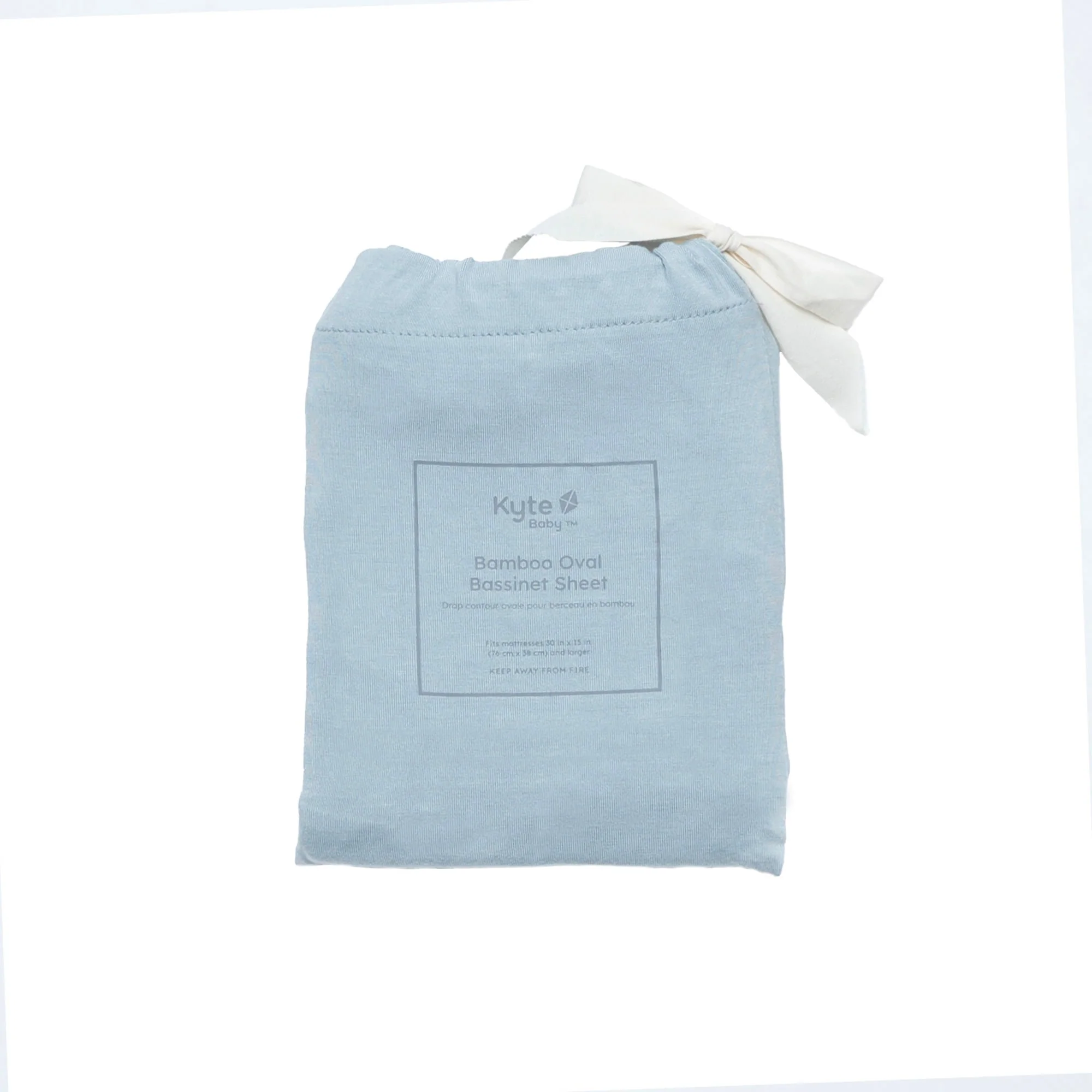 Oval Bassinet Sheet in Fog - Image 2