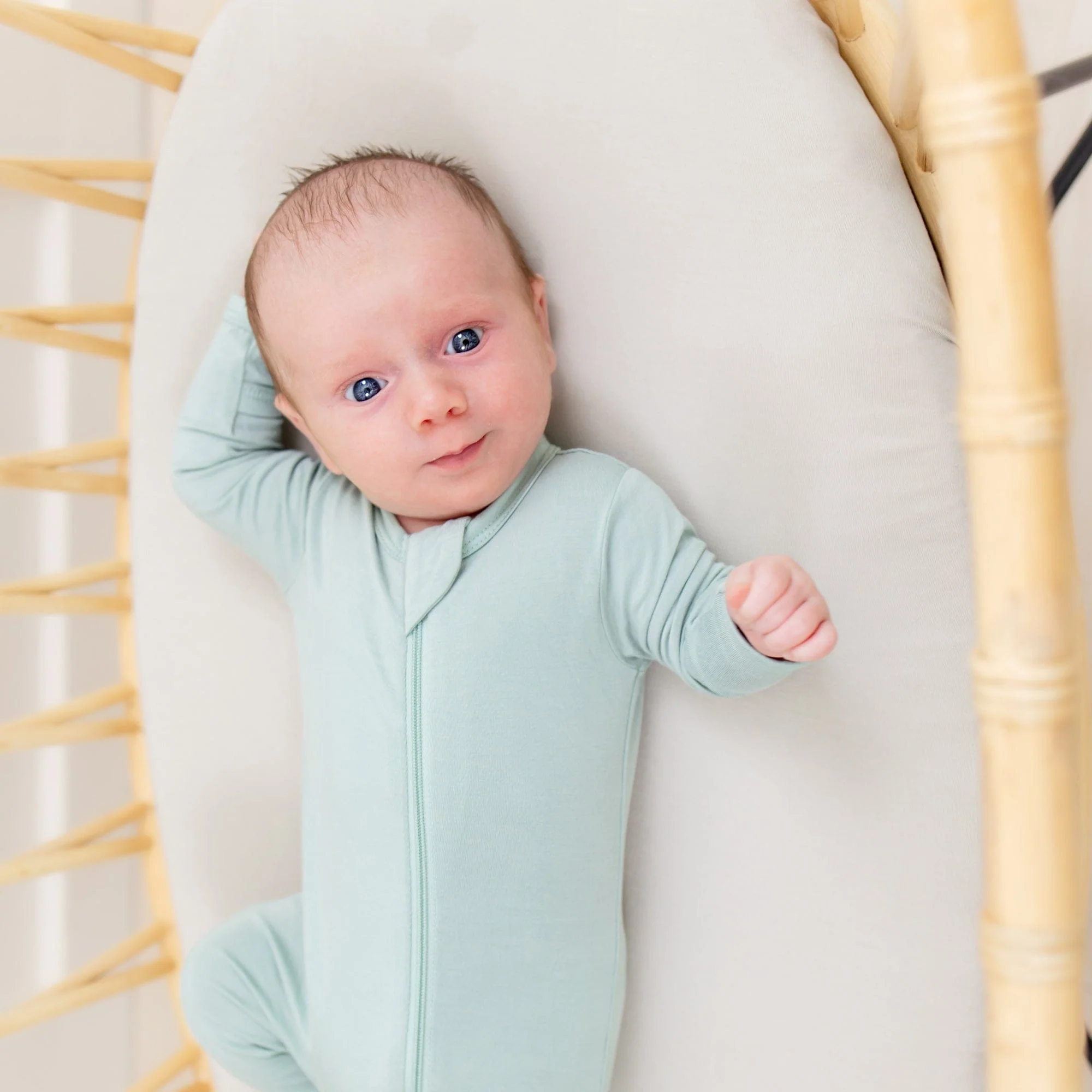 Oval Bassinet Sheet in Oat - Image 3