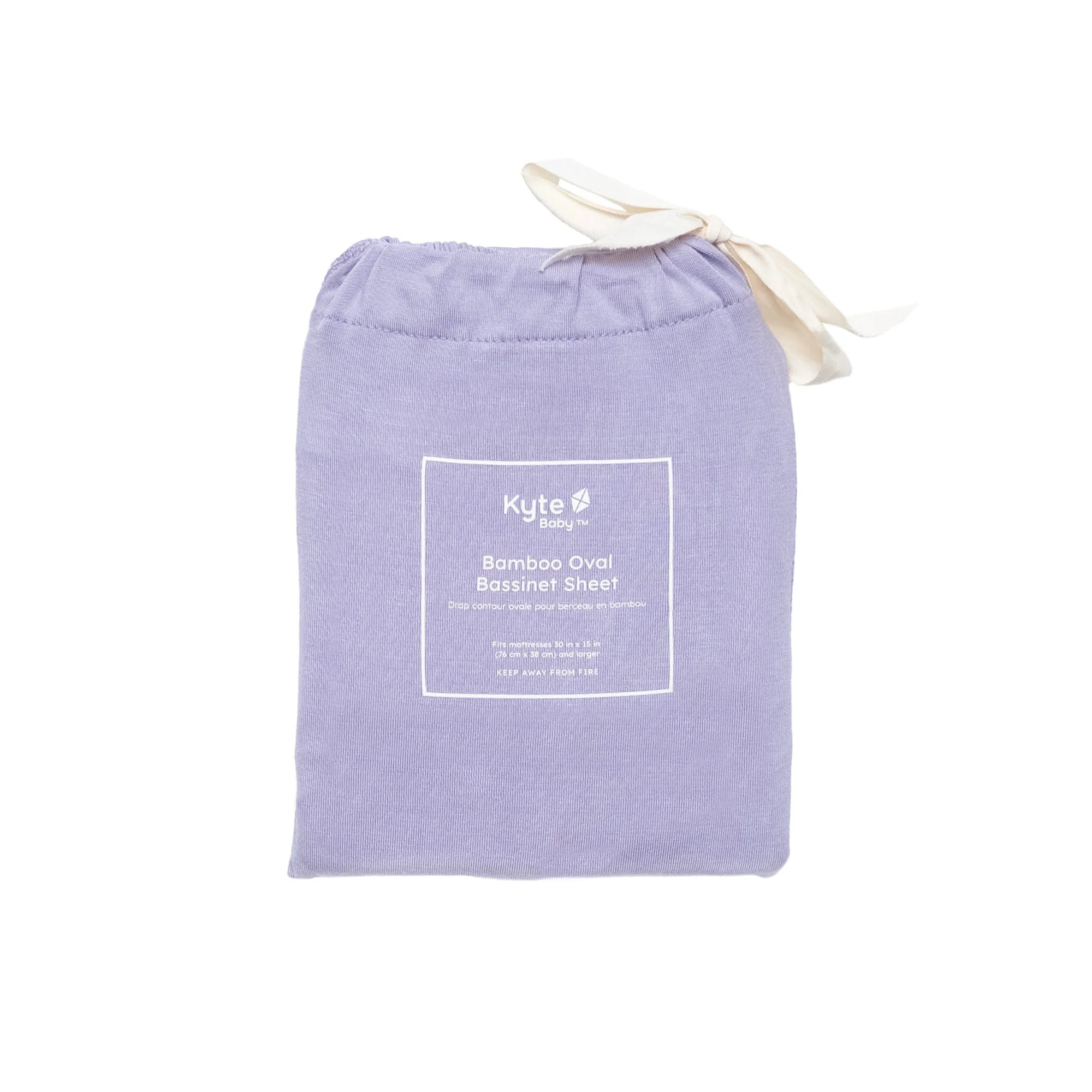 Oval Bassinet Sheet in Taro - Image 2