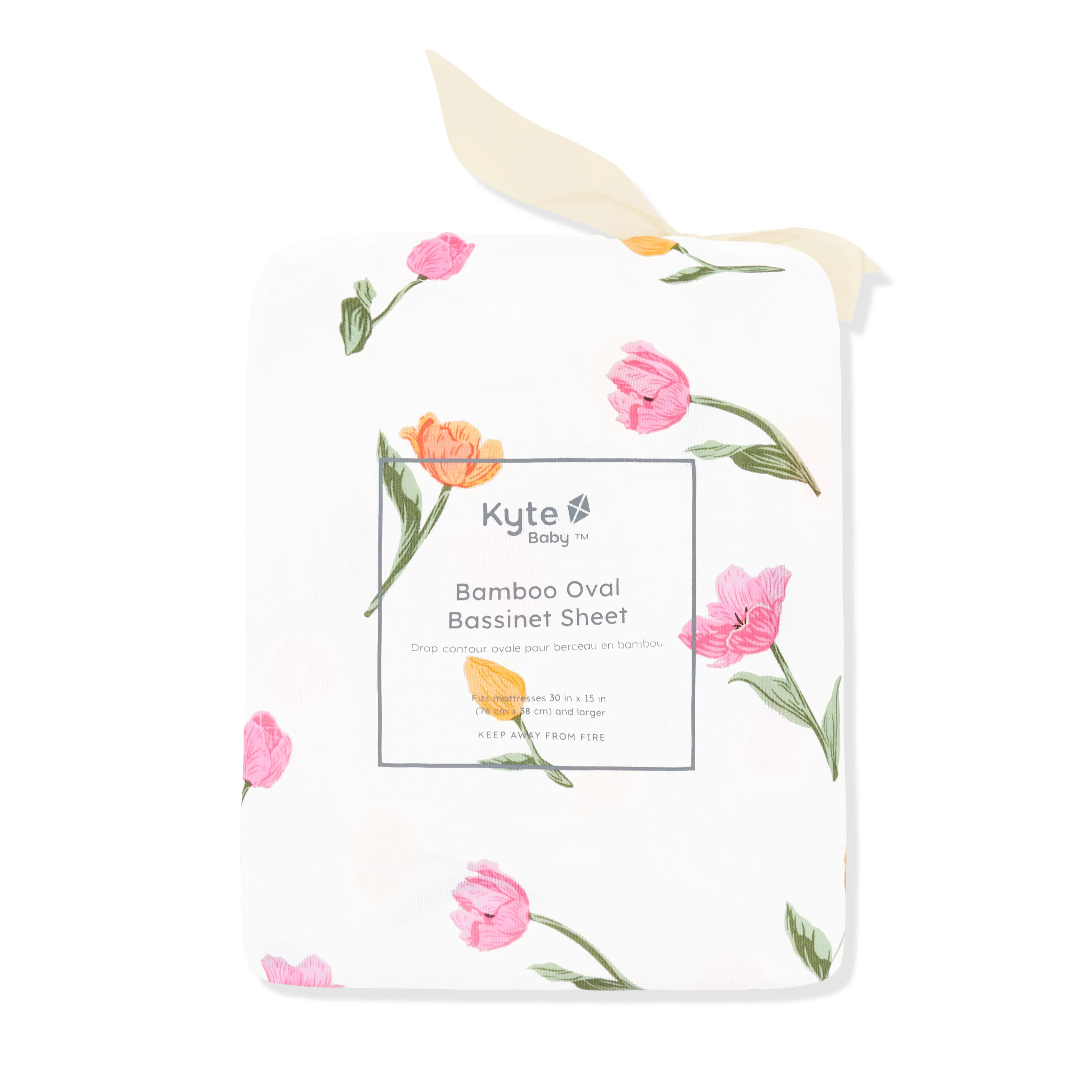 Oval Bassinet Sheet in Tulip - Image 2