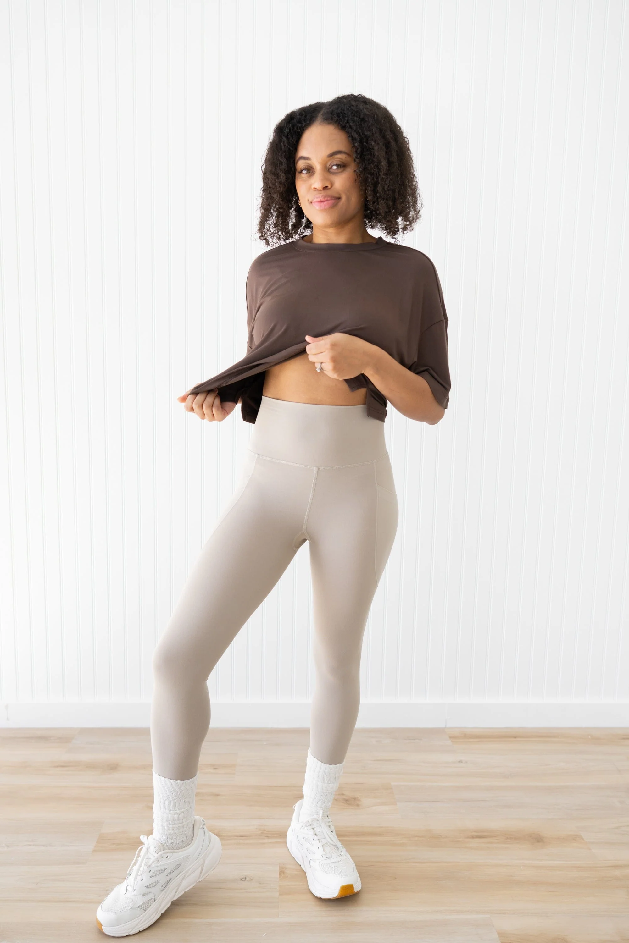 Bamboo Flex Women’s Leggings in Bisque - Image 3