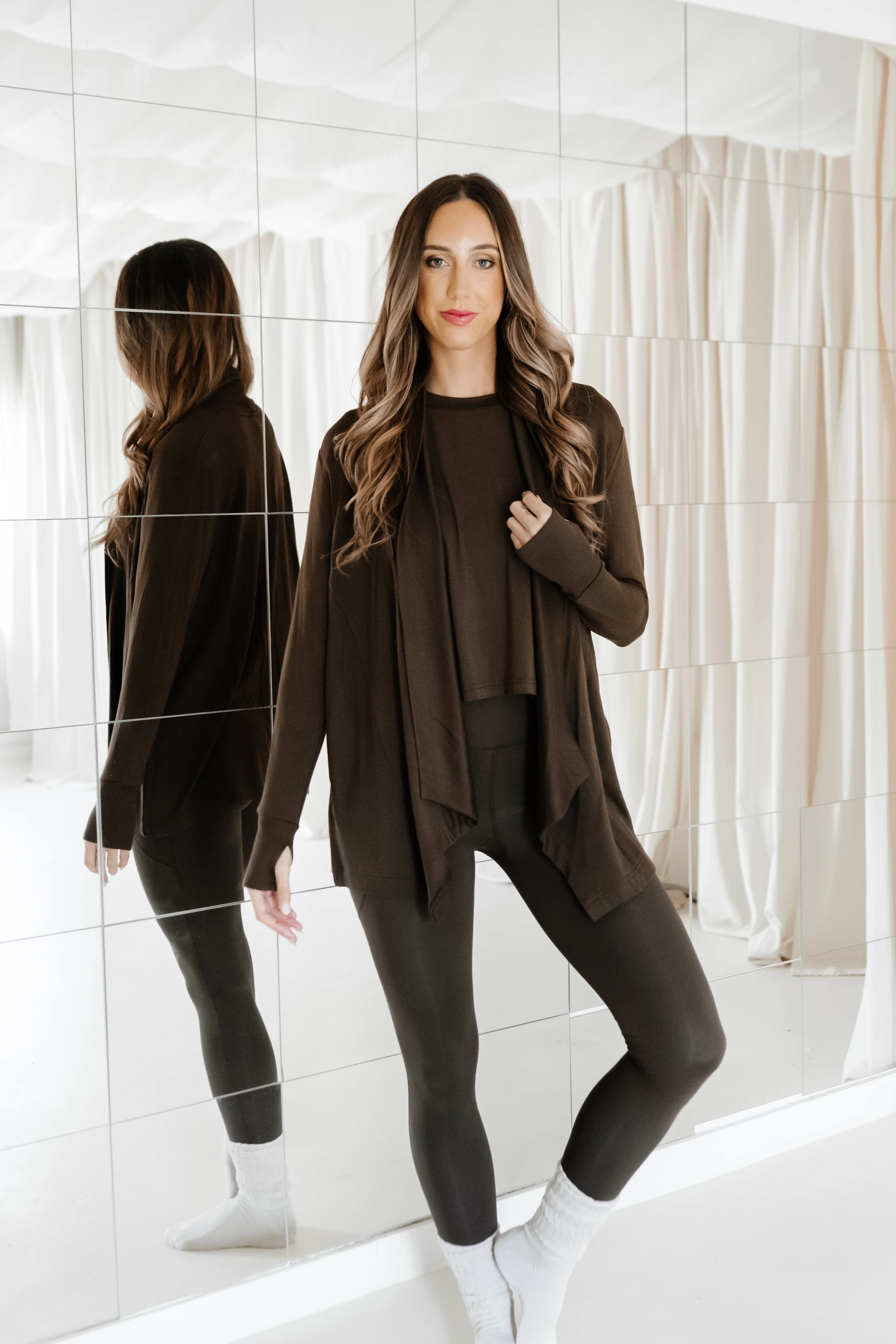 Bamboo Flex Women’s Leggings in Espresso - Image 3