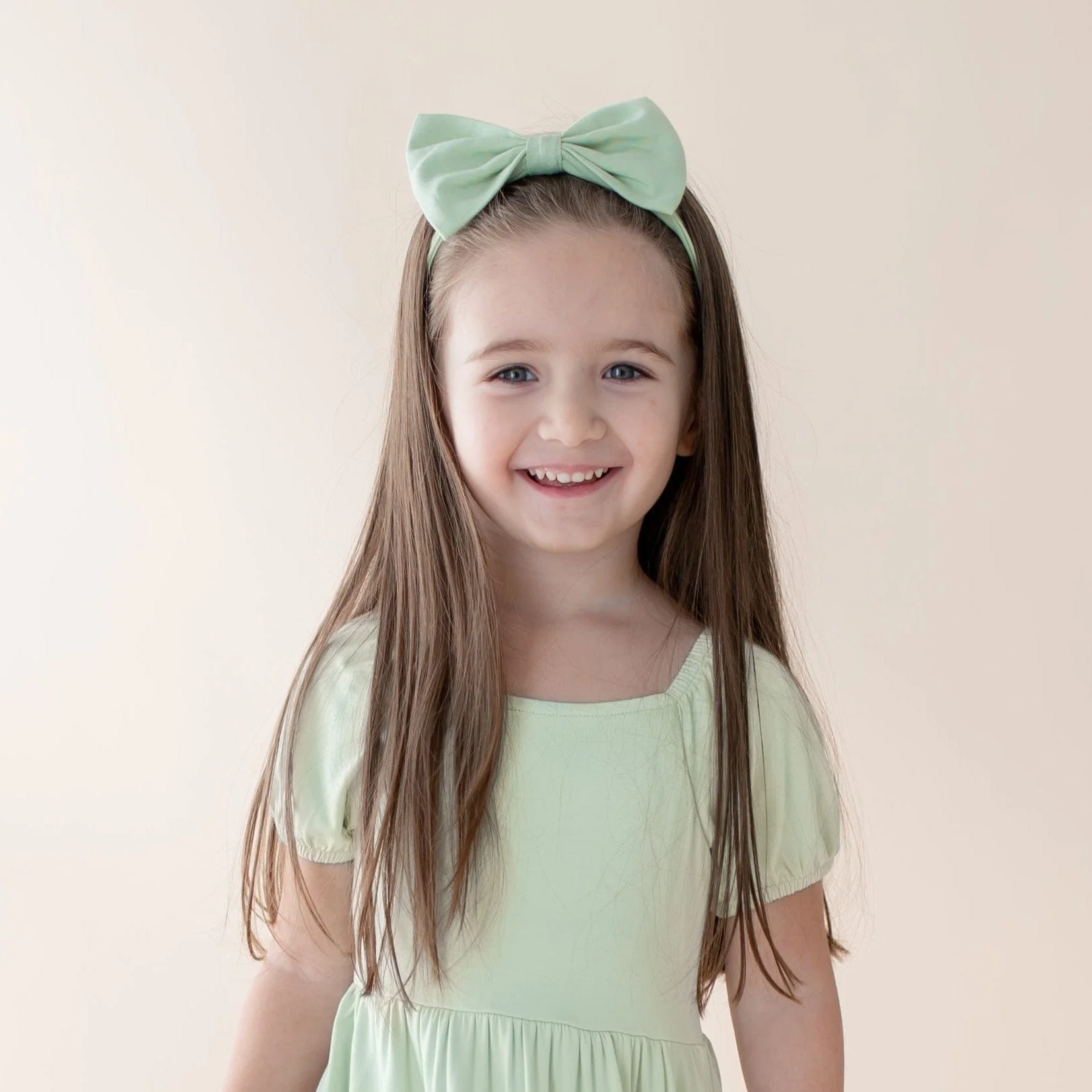 Bow Headband in Basil - Image 3