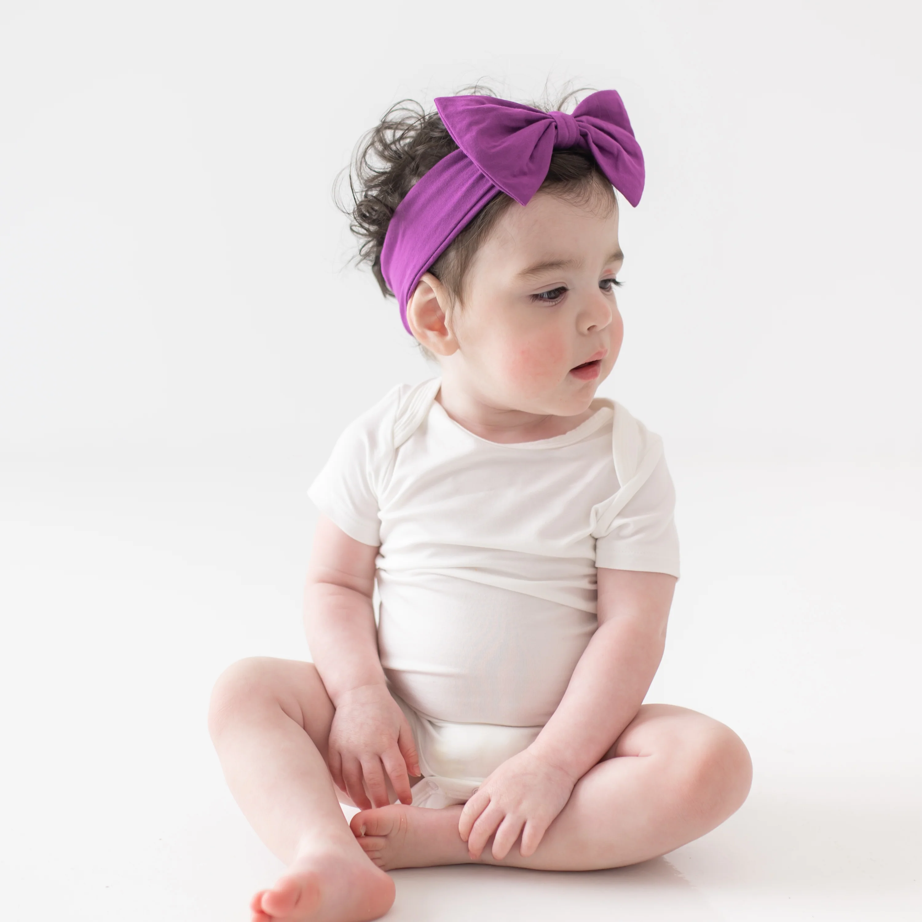 Bow Headband in Berry - Image 3