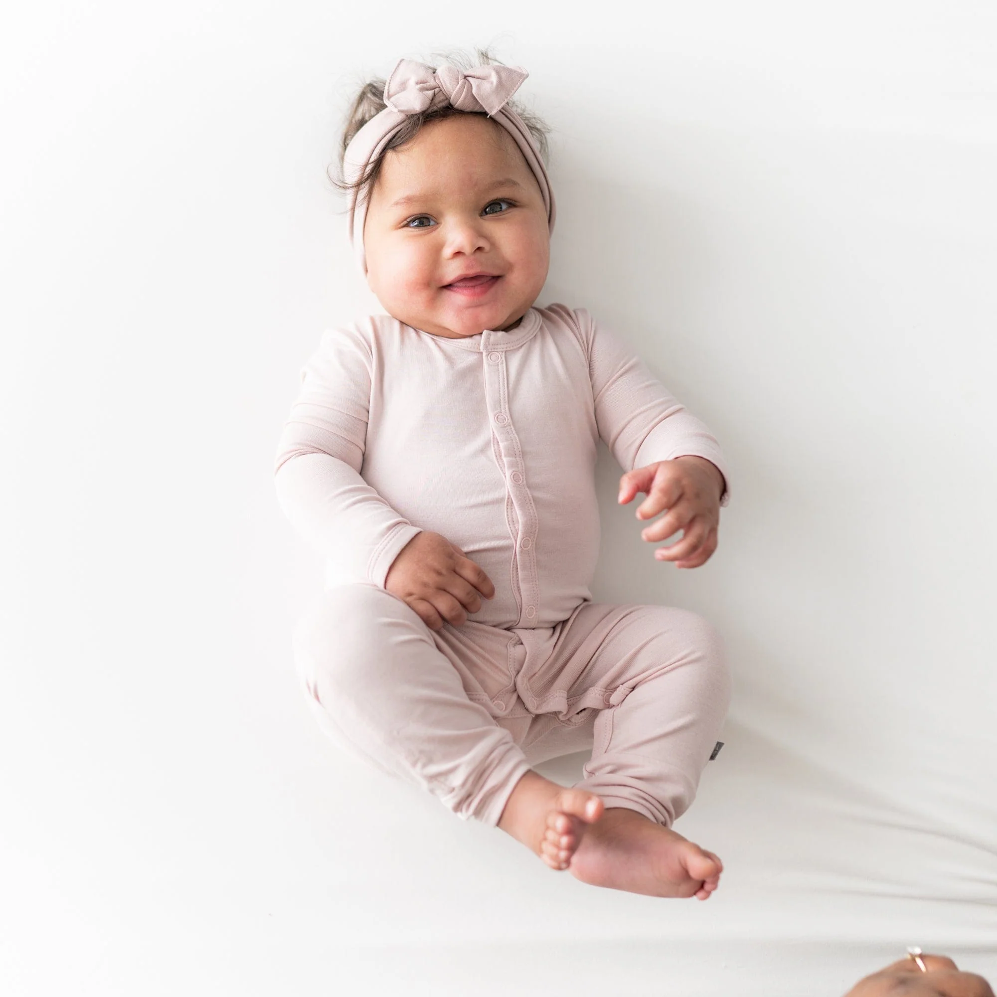 Knotted Bow Headband in Blush - Image 4