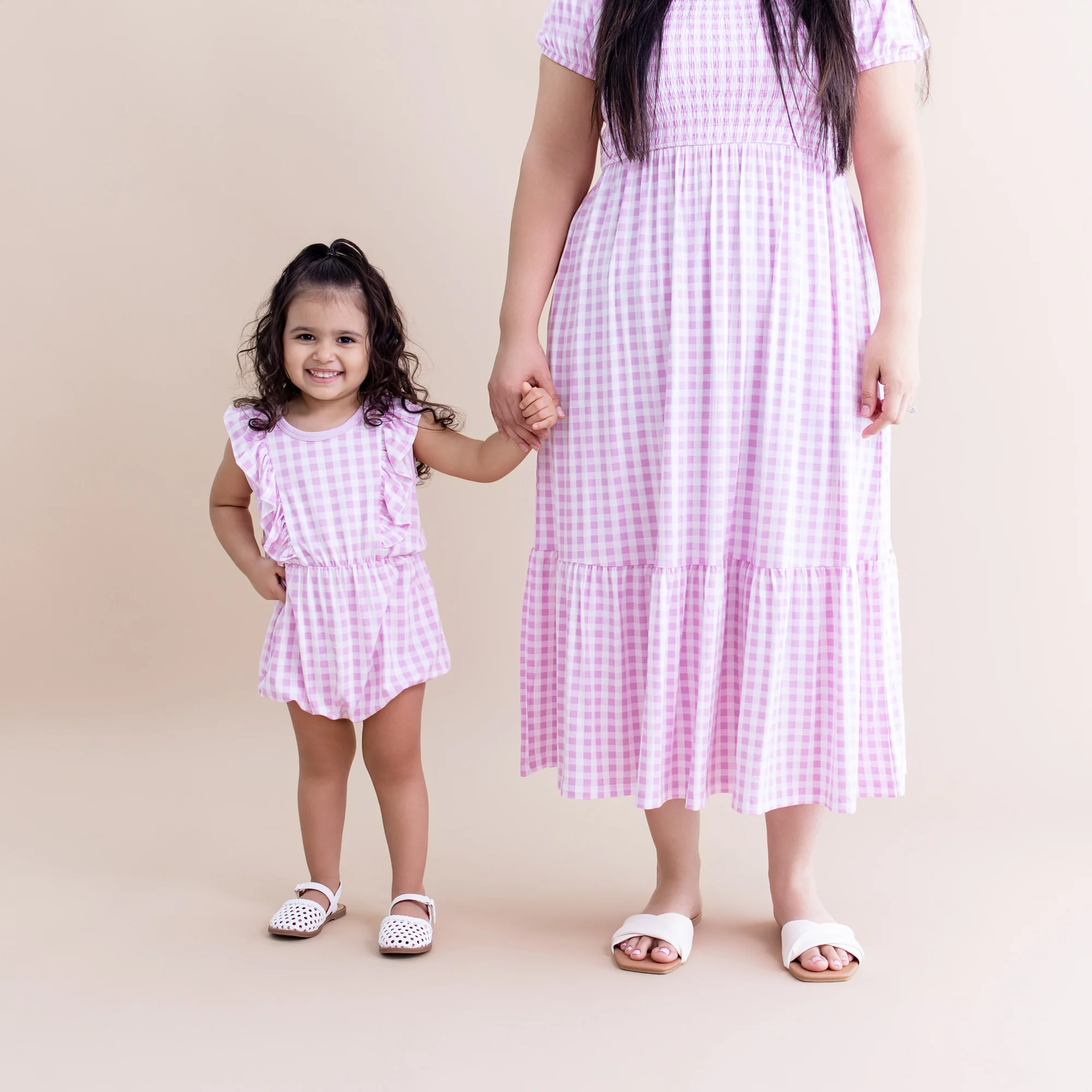 Bubble Romper in Gingham Thistle - Image 3