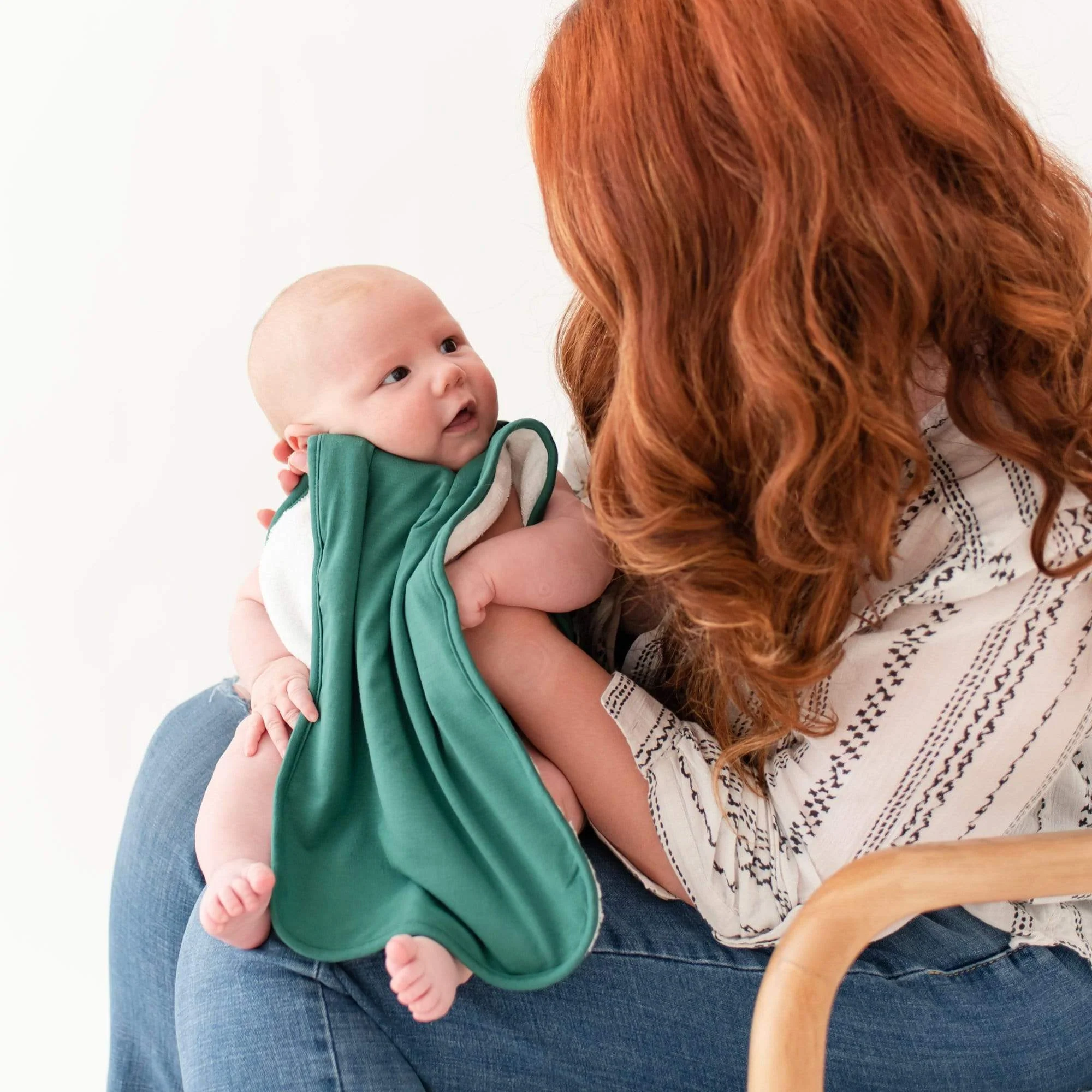 Burp Cloth in Emerald - Image 2