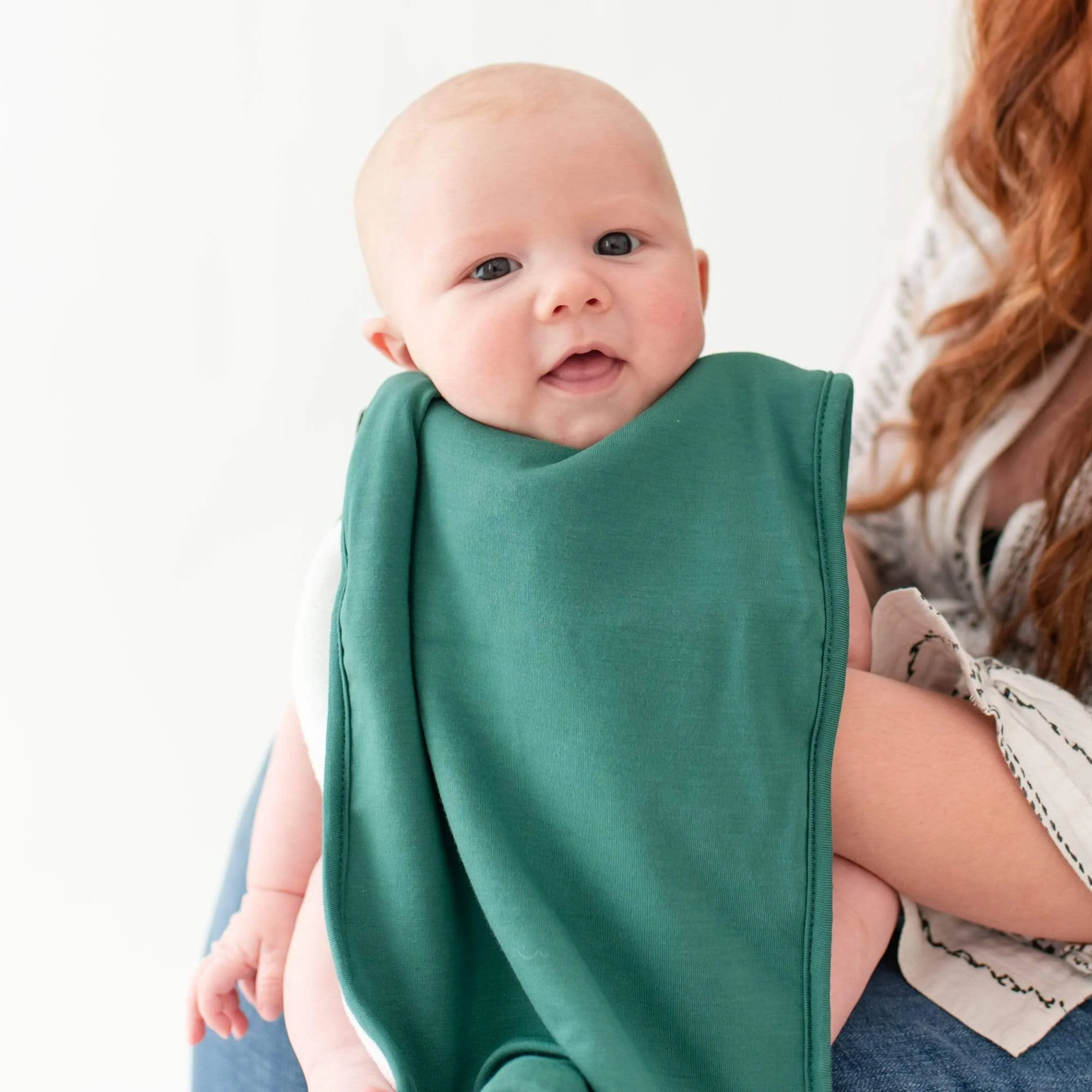 Burp Cloth in Emerald - Image 3