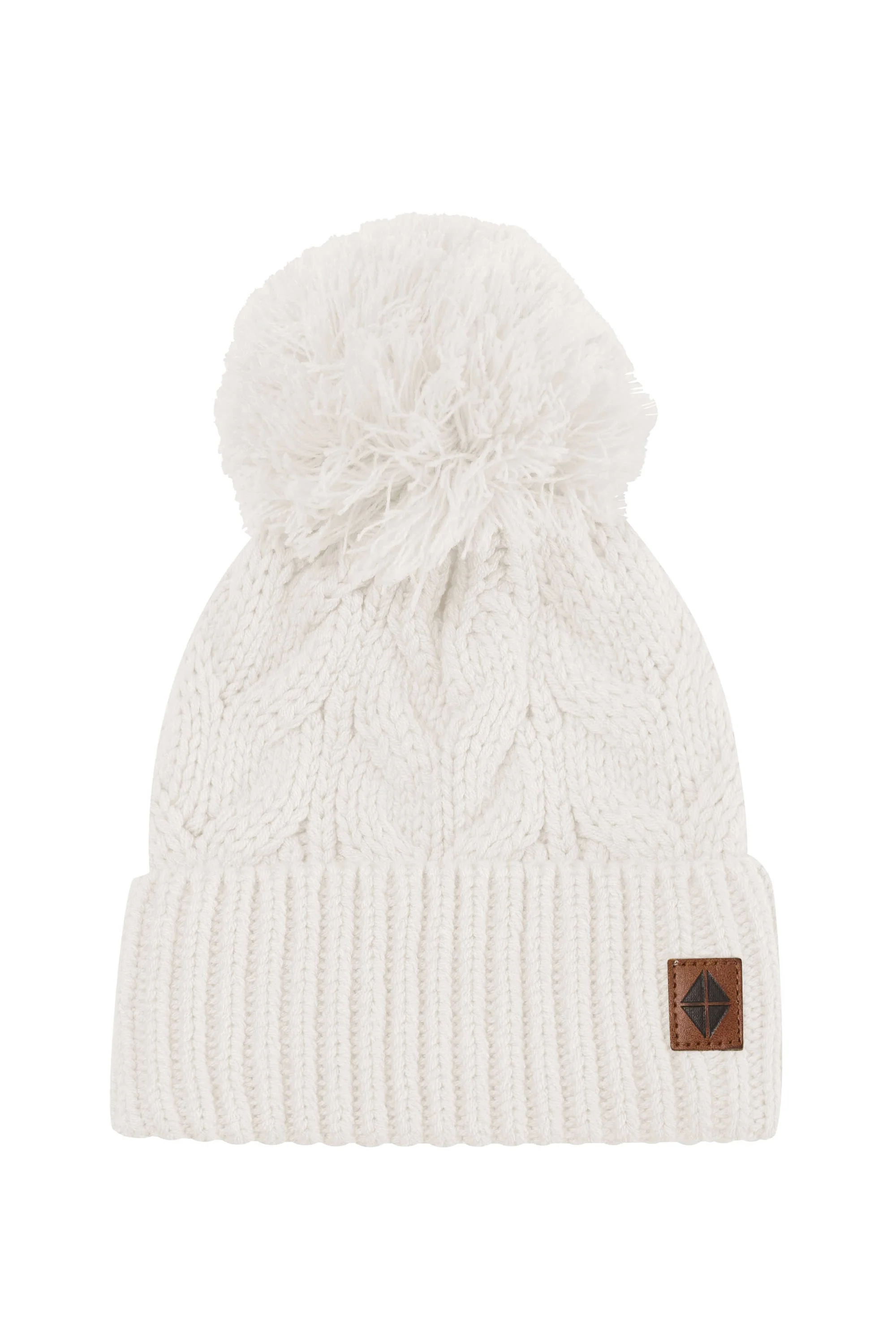 Chunky Cable Knit Beanie in Oat - Image 2