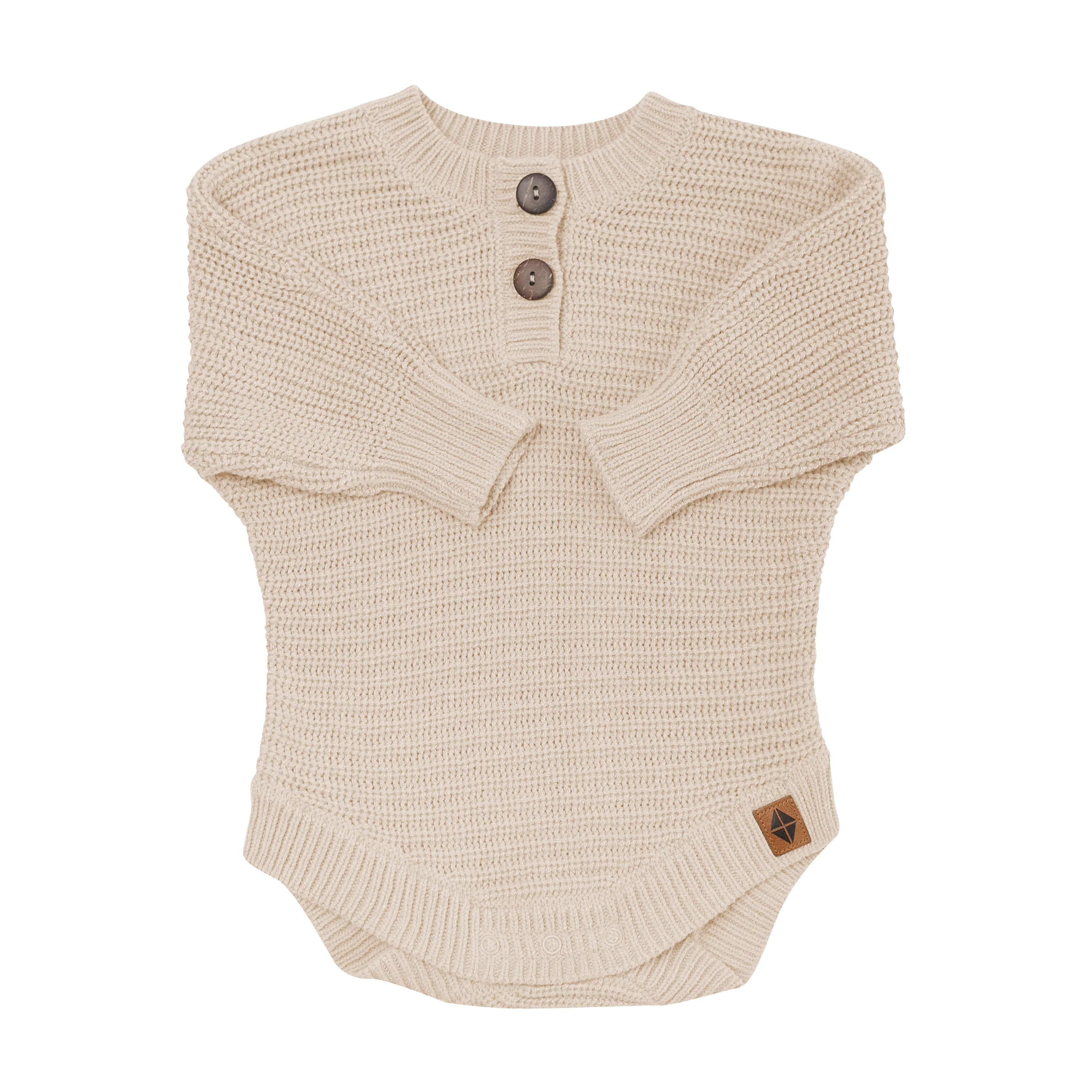 Chunky Knit Romper in Almond - Image 5