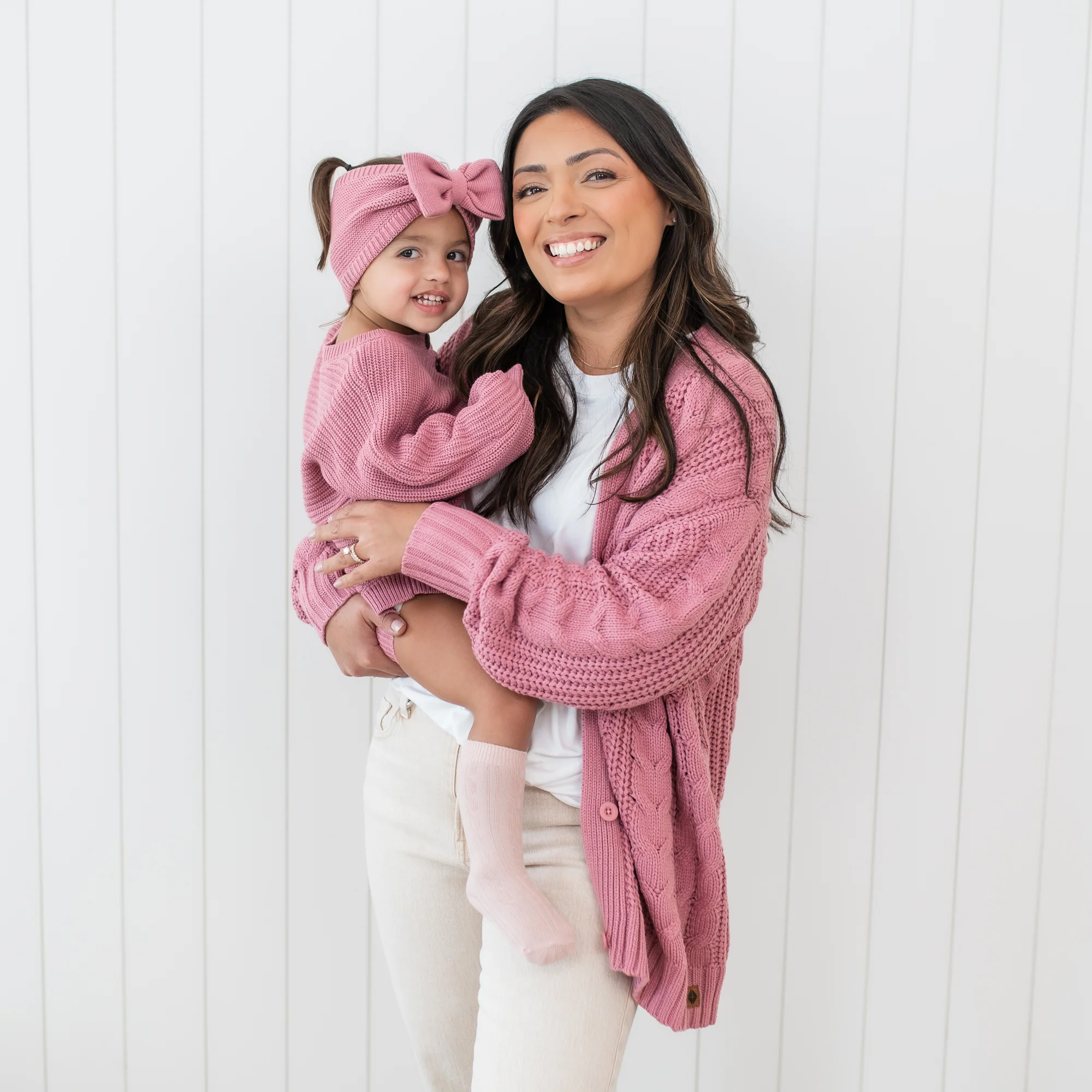 Chunky Knit Romper in Apple Blossom - Image 3