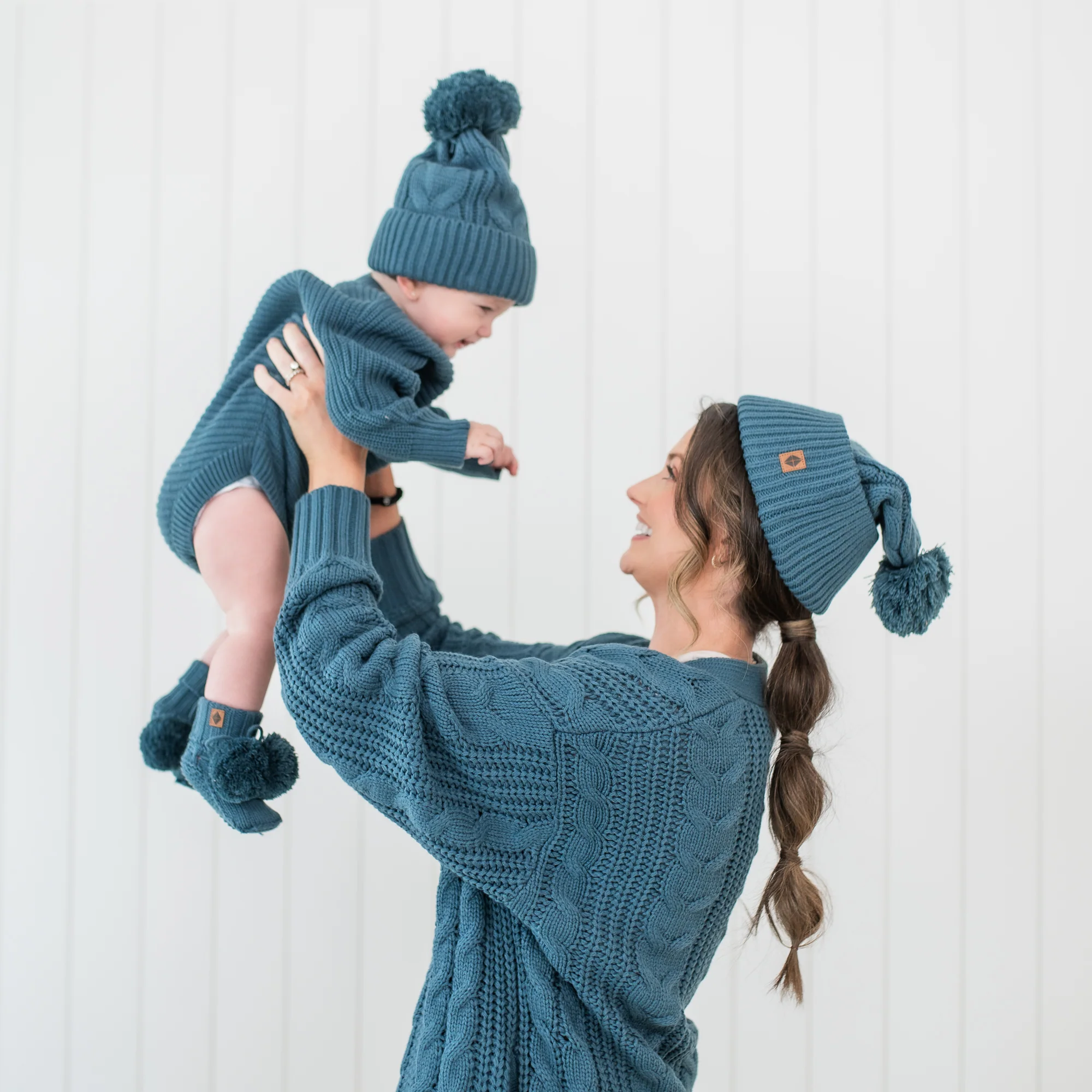 Chunky Knit Romper in Atlantic - Image 3