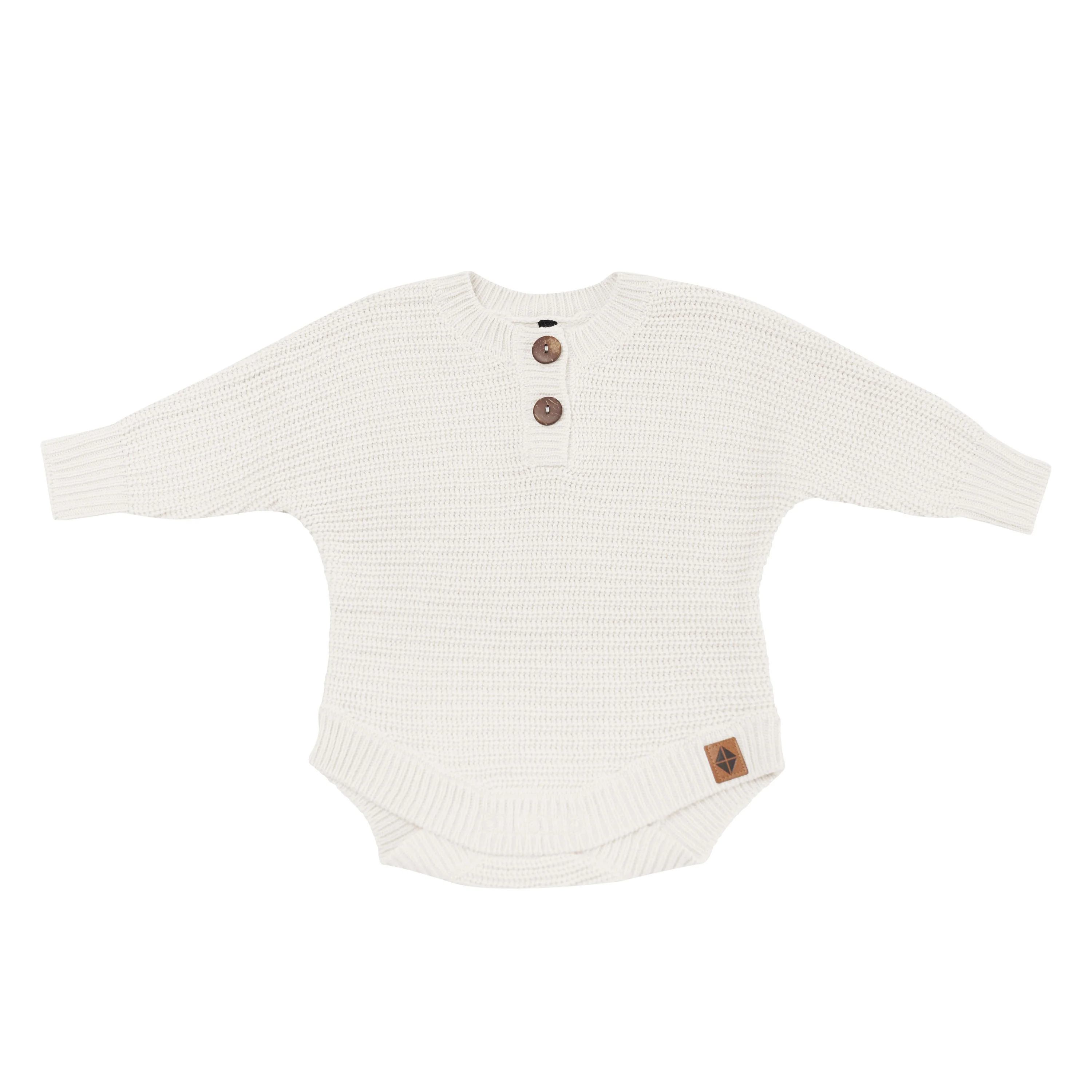 Chunky Knit Romper in Oat - Image 2