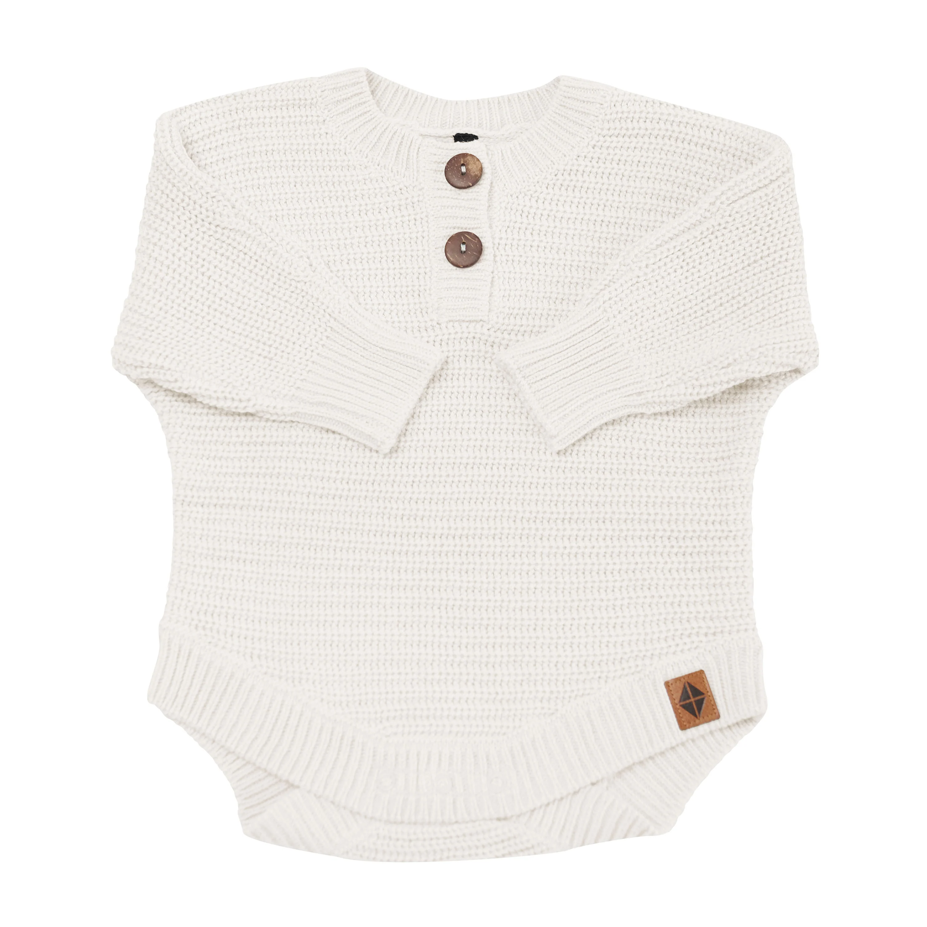 Chunky Knit Romper in Oat - Image 6