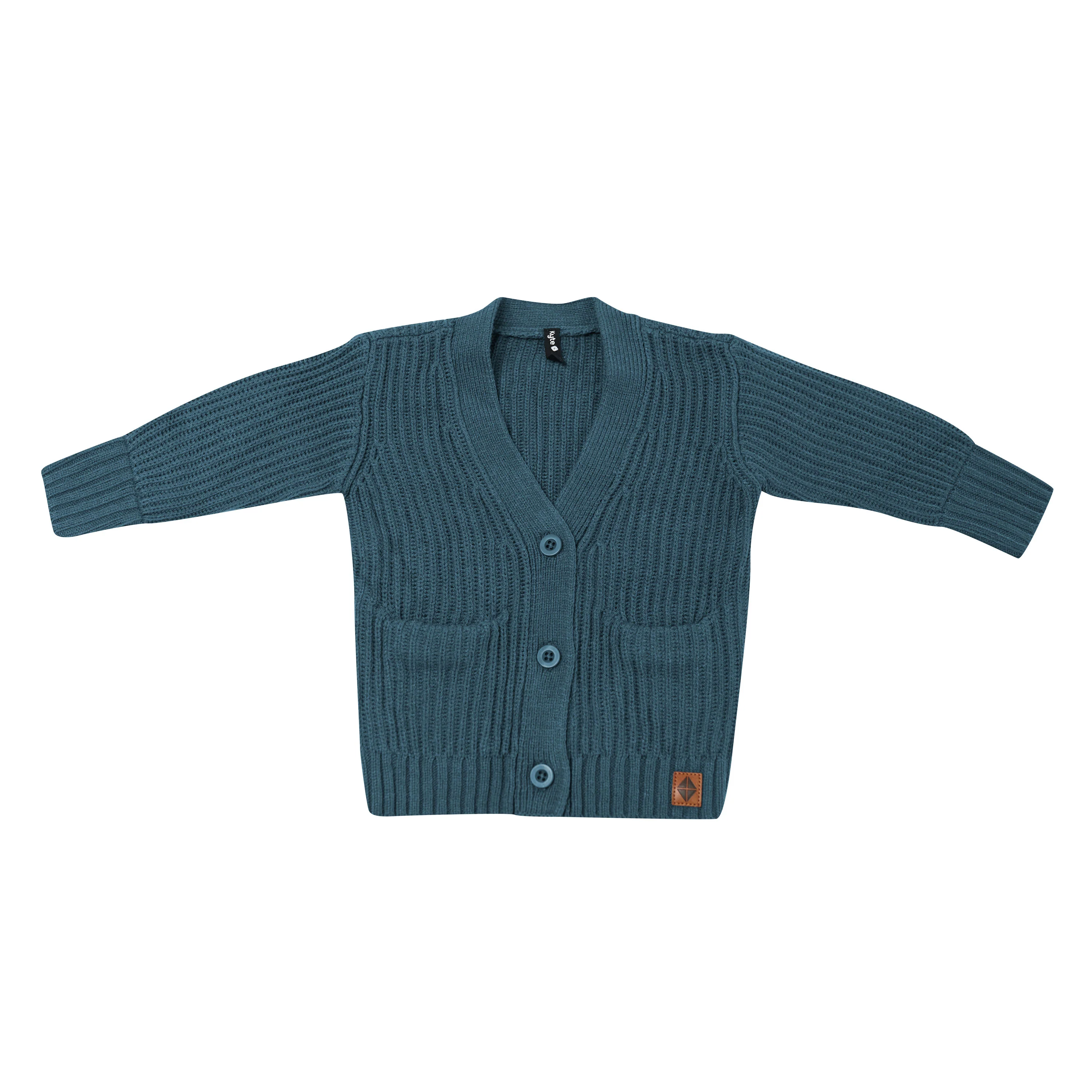 Chunky Knit Oversized Cardigan in Atlantic - Image 2