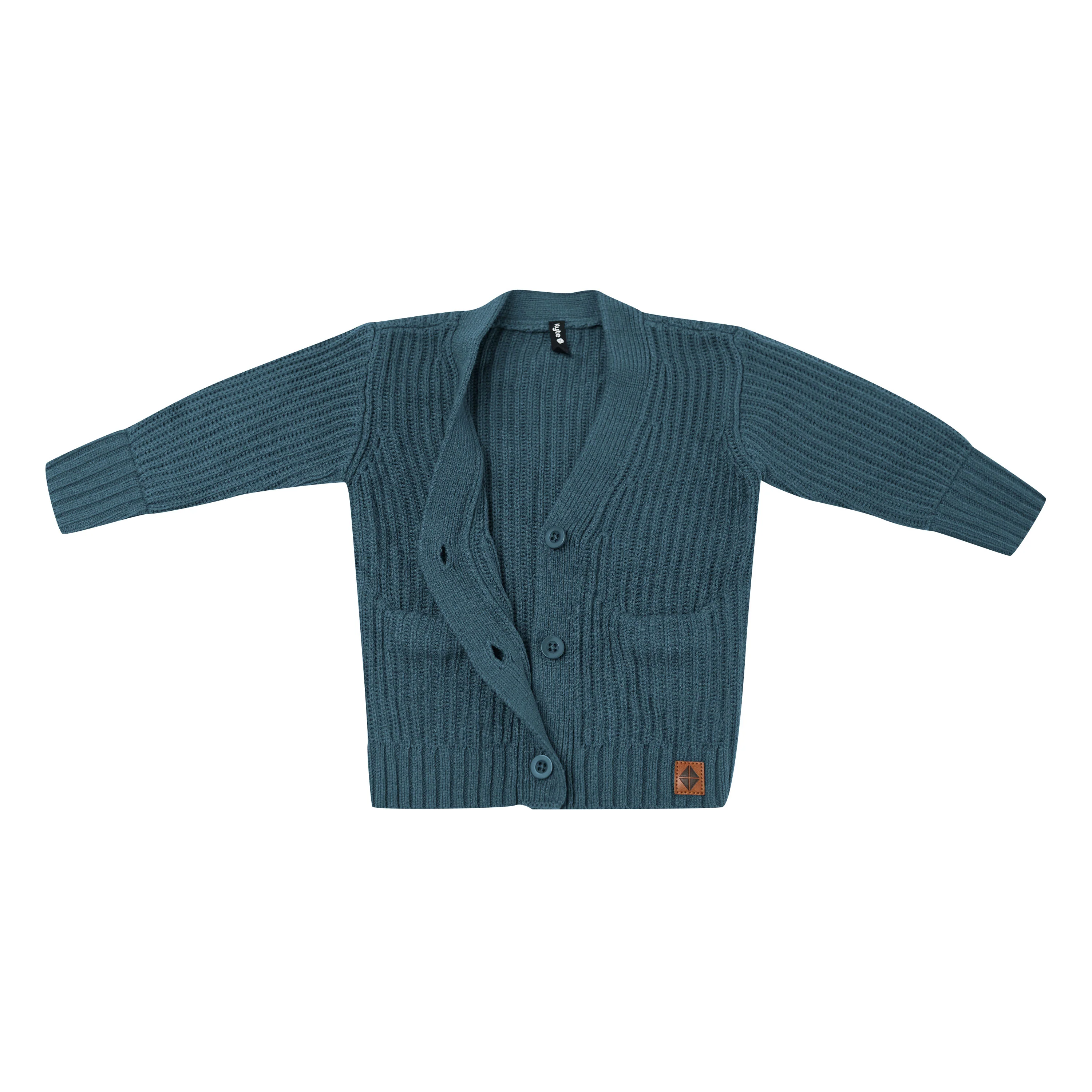 Chunky Knit Oversized Cardigan in Atlantic - Image 4