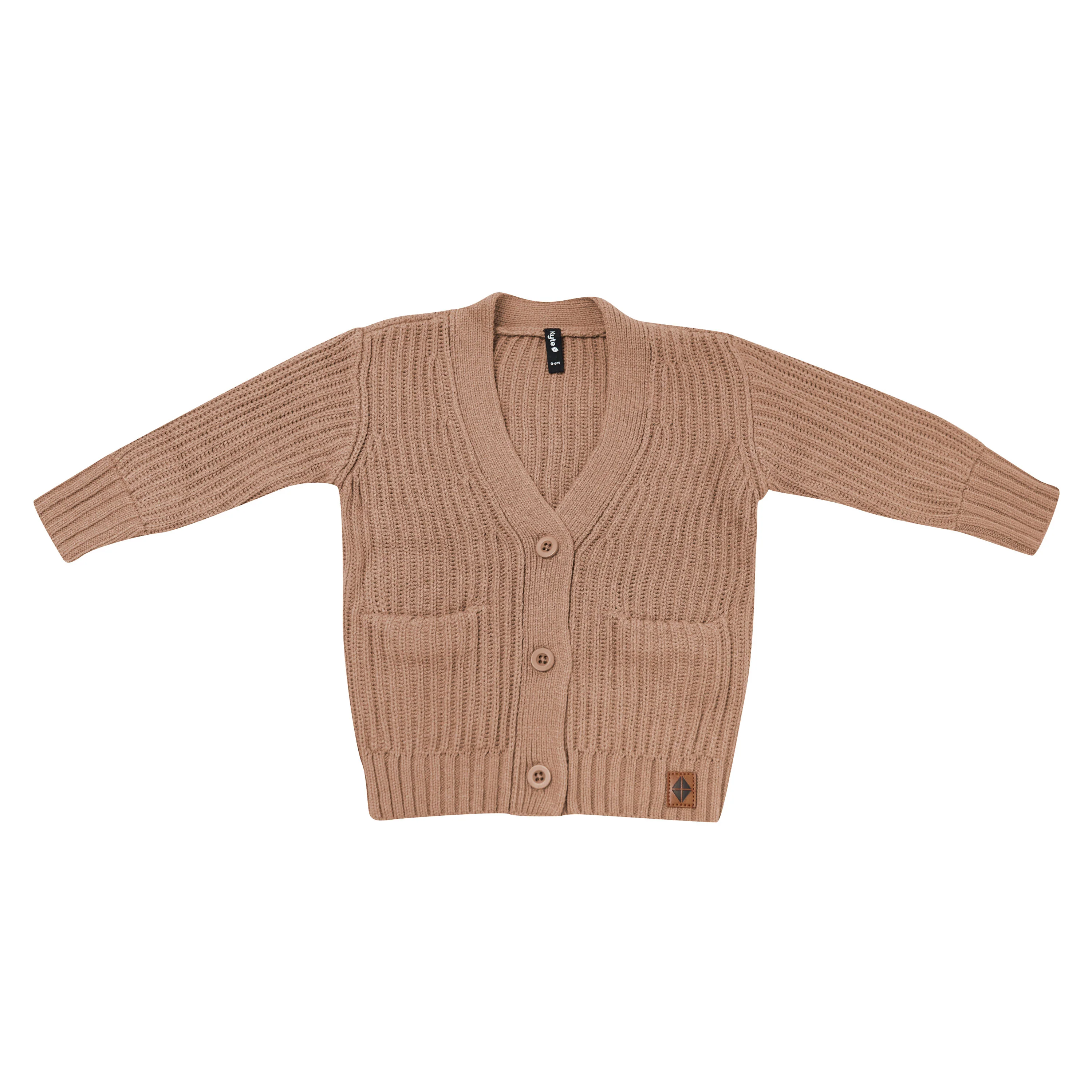 Chunky Knit Oversized Cardigan in Latte - Image 4