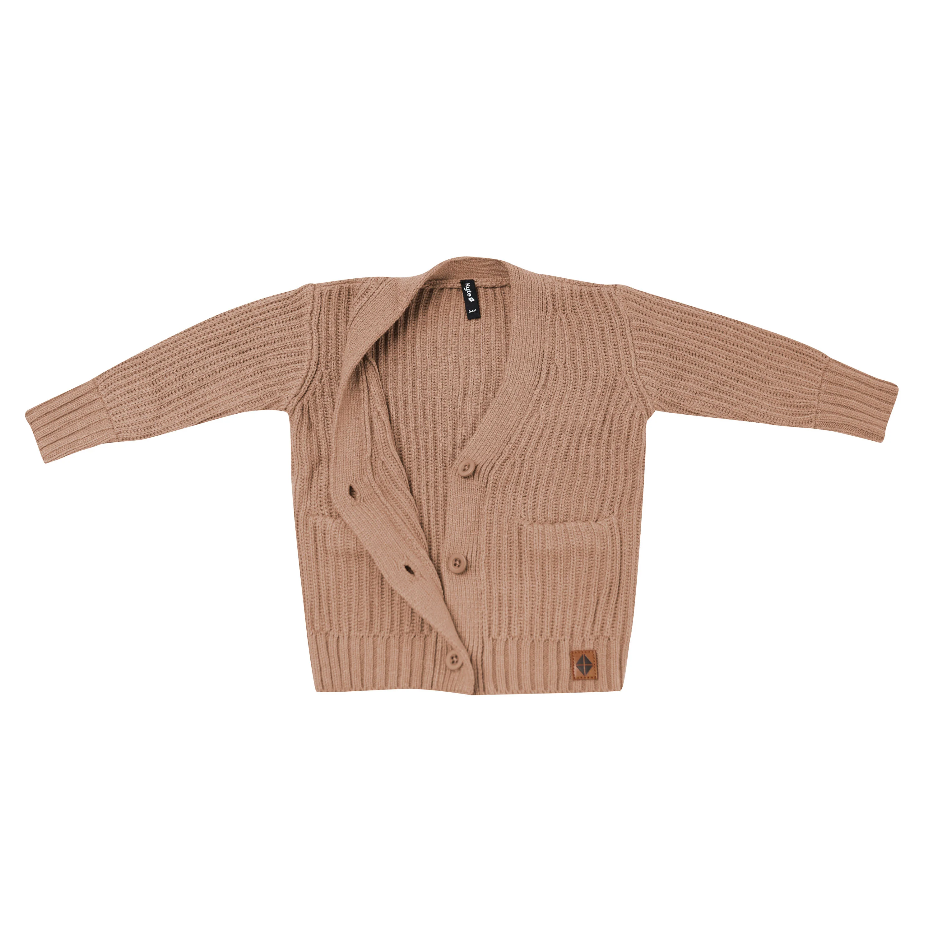 Chunky Knit Oversized Cardigan in Latte - Image 5