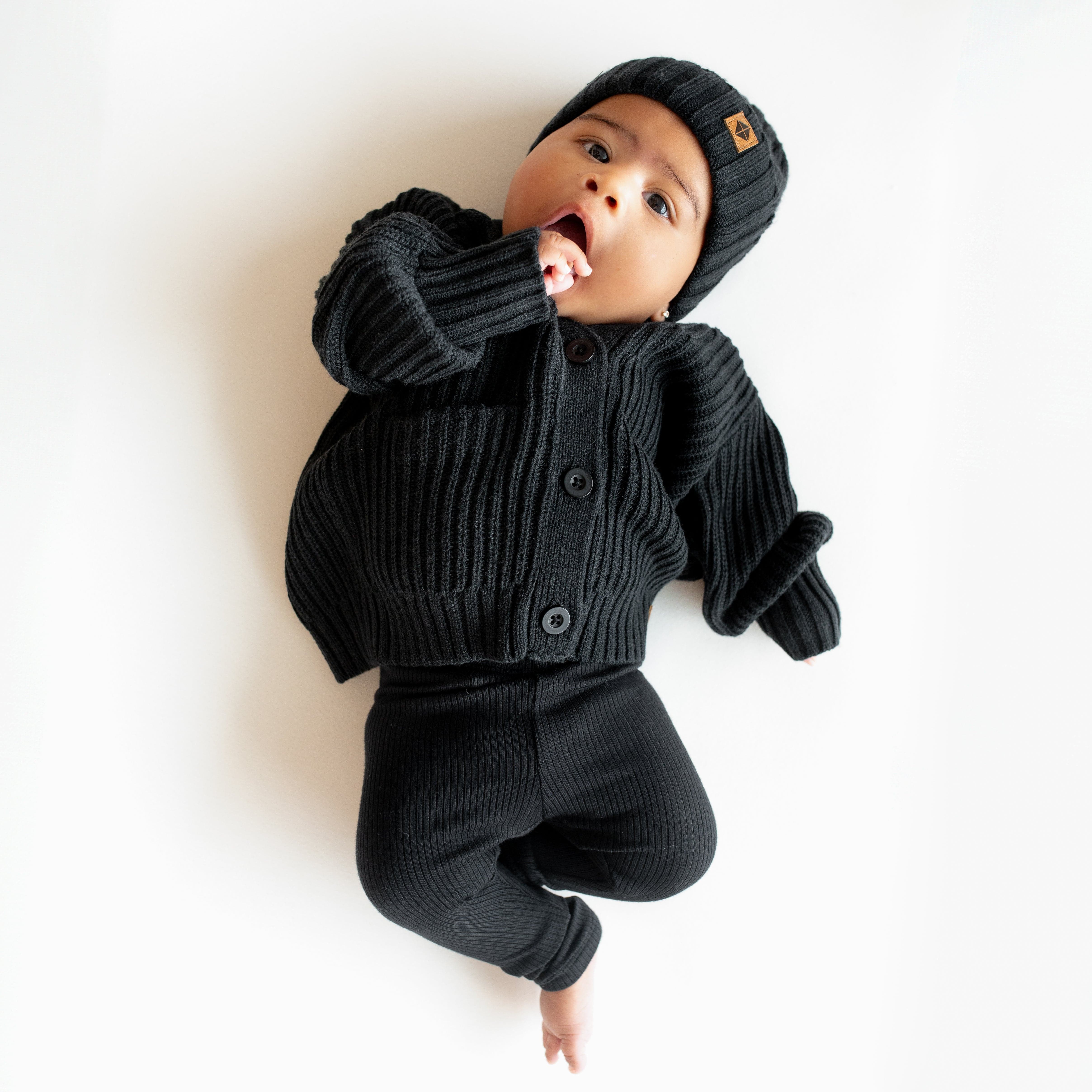 Chunky Knit Oversized Cardigan in Midnight - Image 4