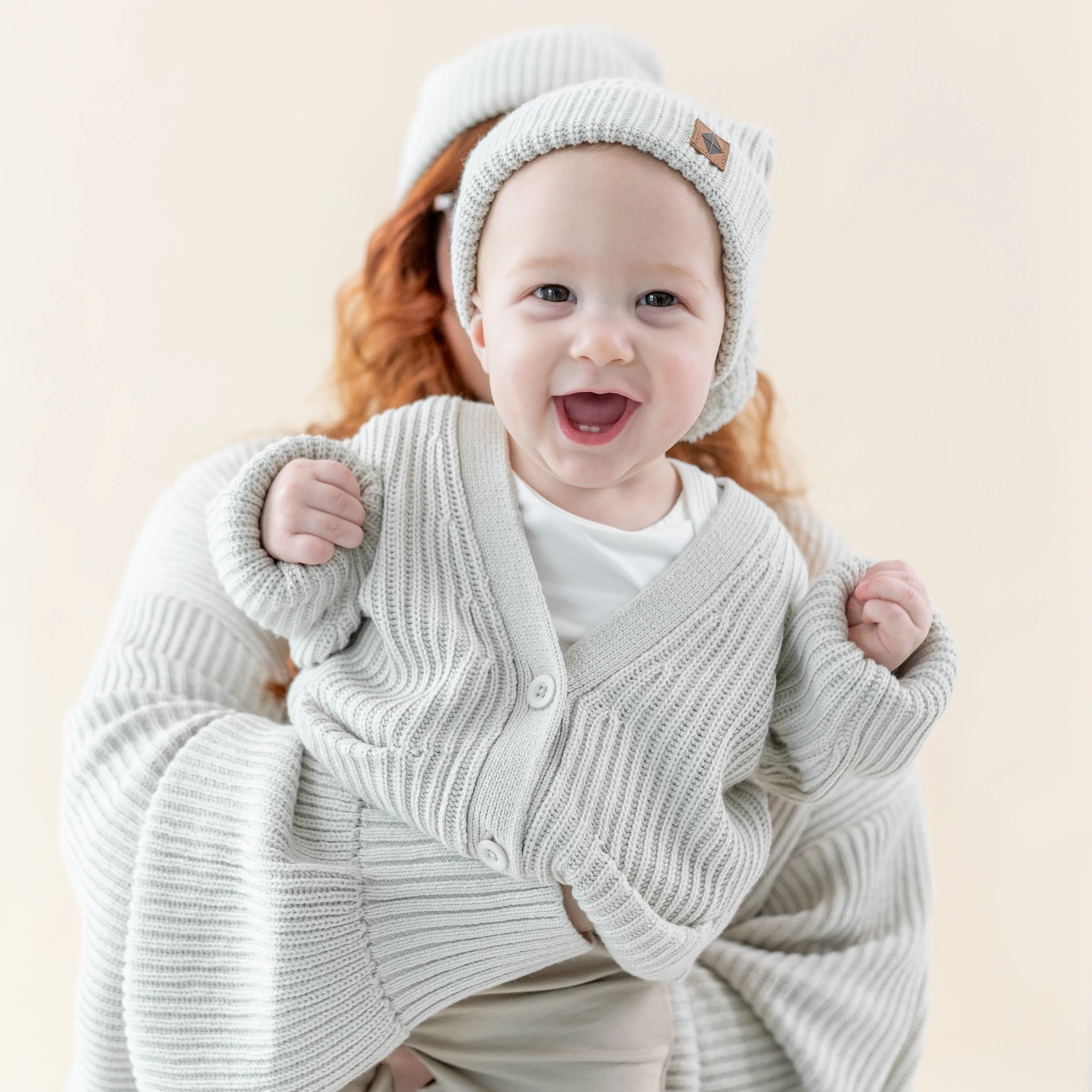 Chunky Knit Oversized Cardigan in Oat - Image 4
