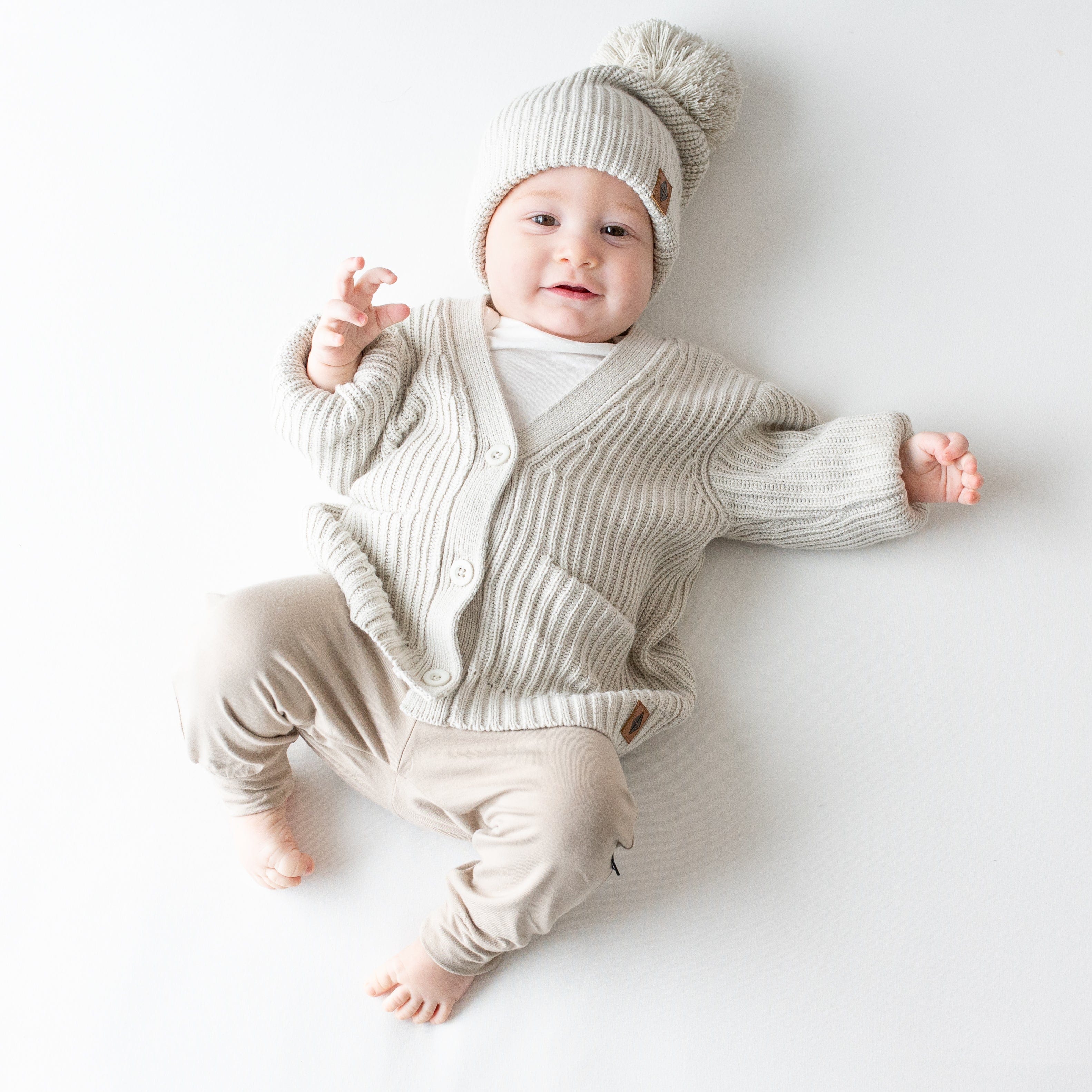 Chunky Knit Oversized Cardigan in Oat - Image 5