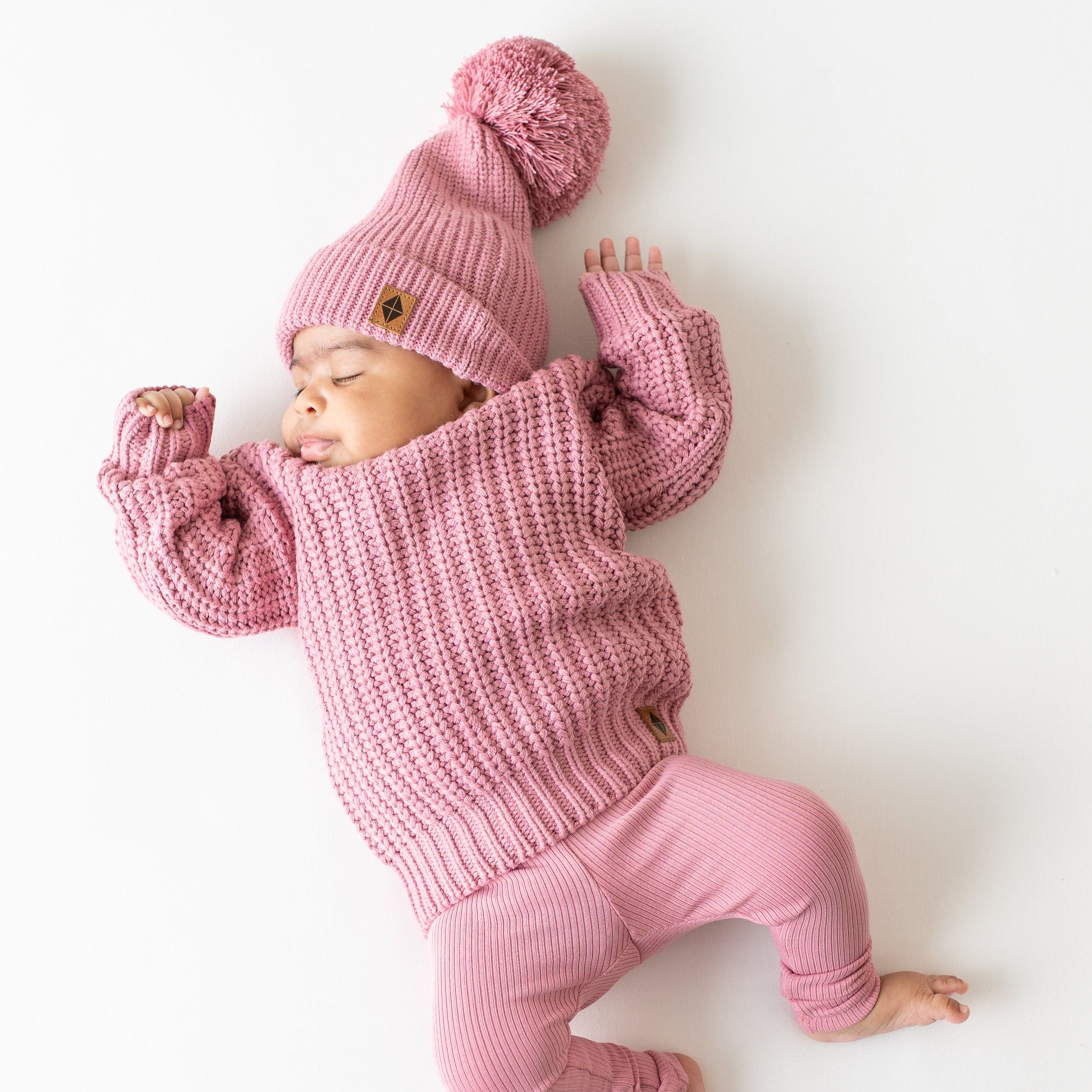 Chunky Knit Sweater in Apple Blossom - Image 3