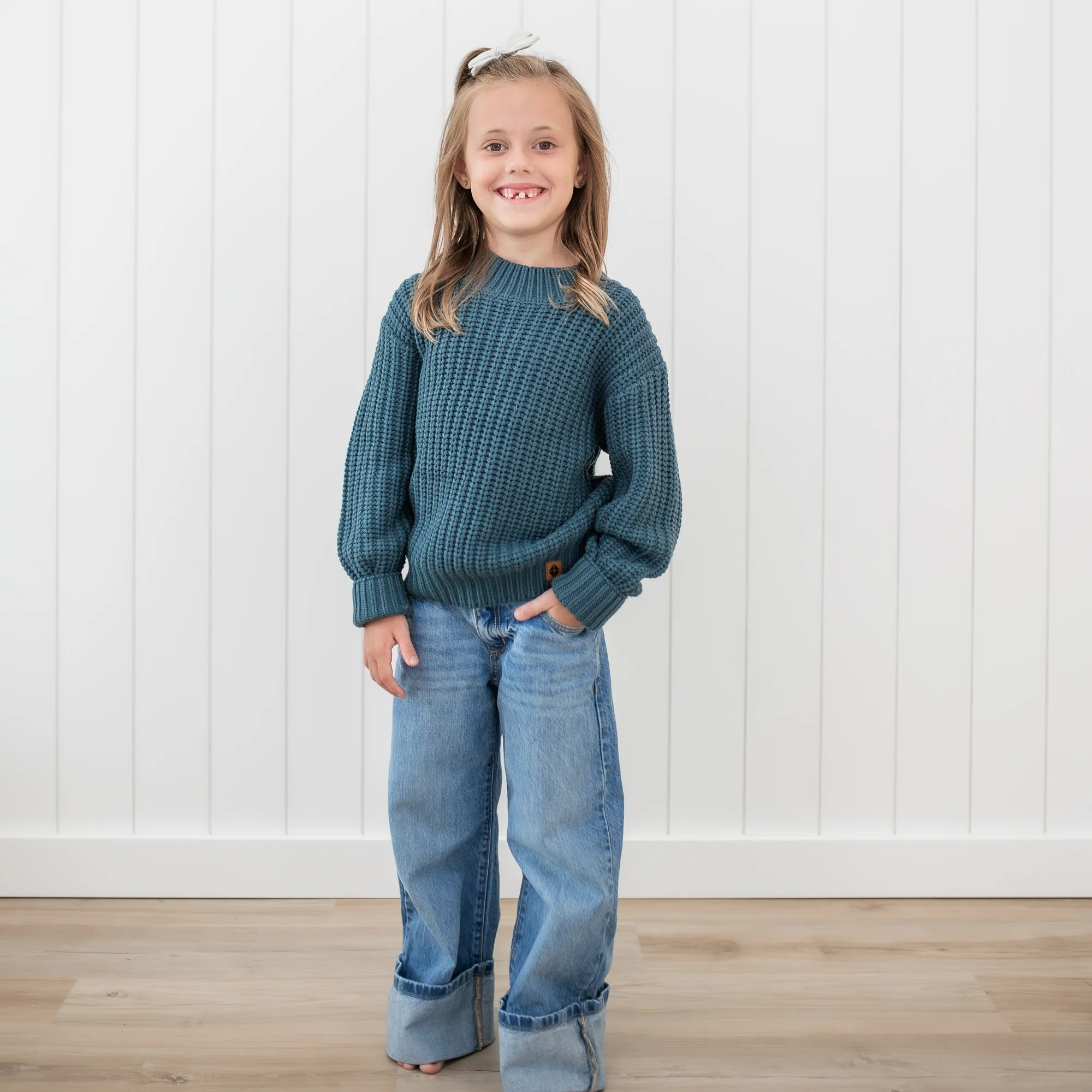 Chunky Knit Sweater in Atlantic - Image 3