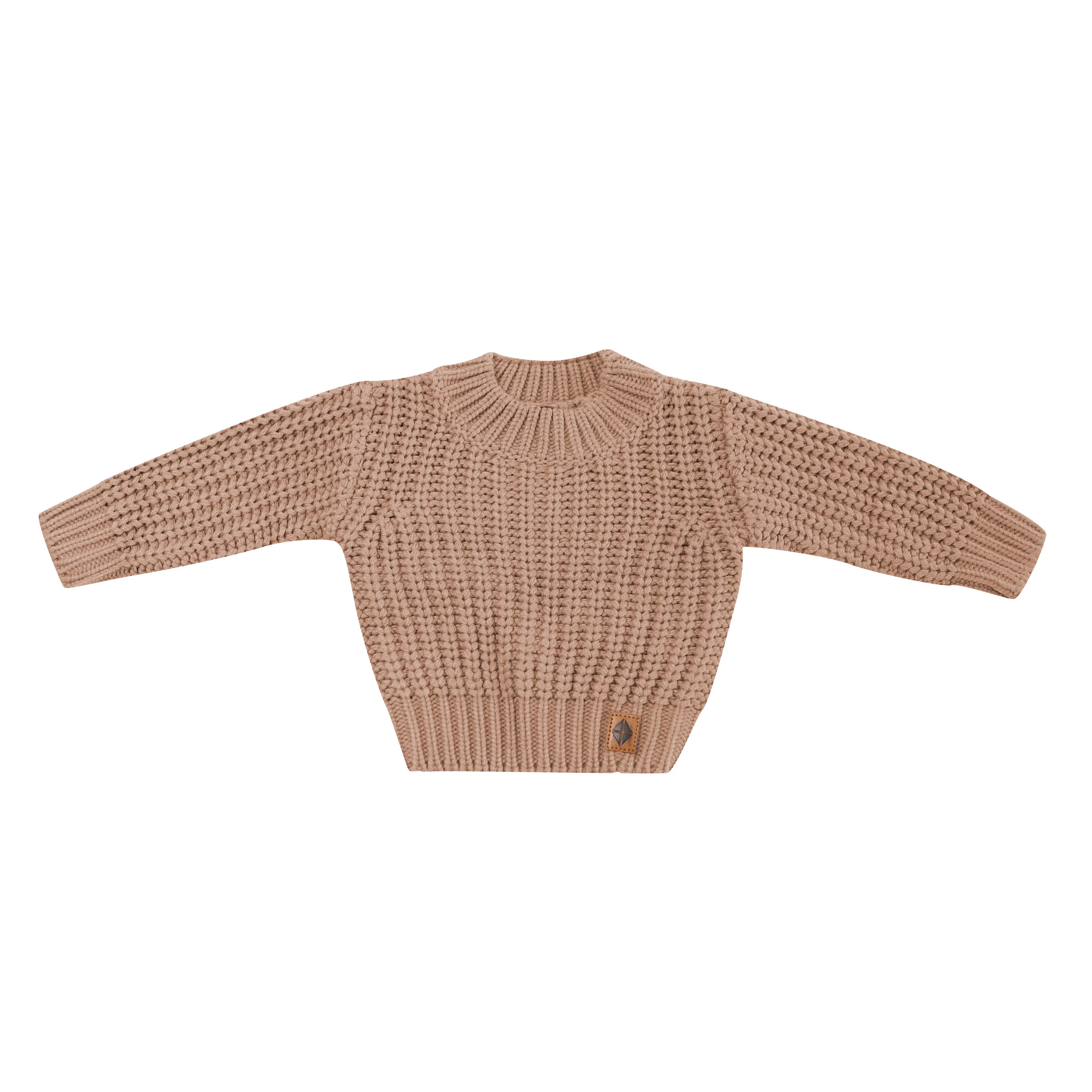 Chunky Knit Sweater in Latte - Image 2