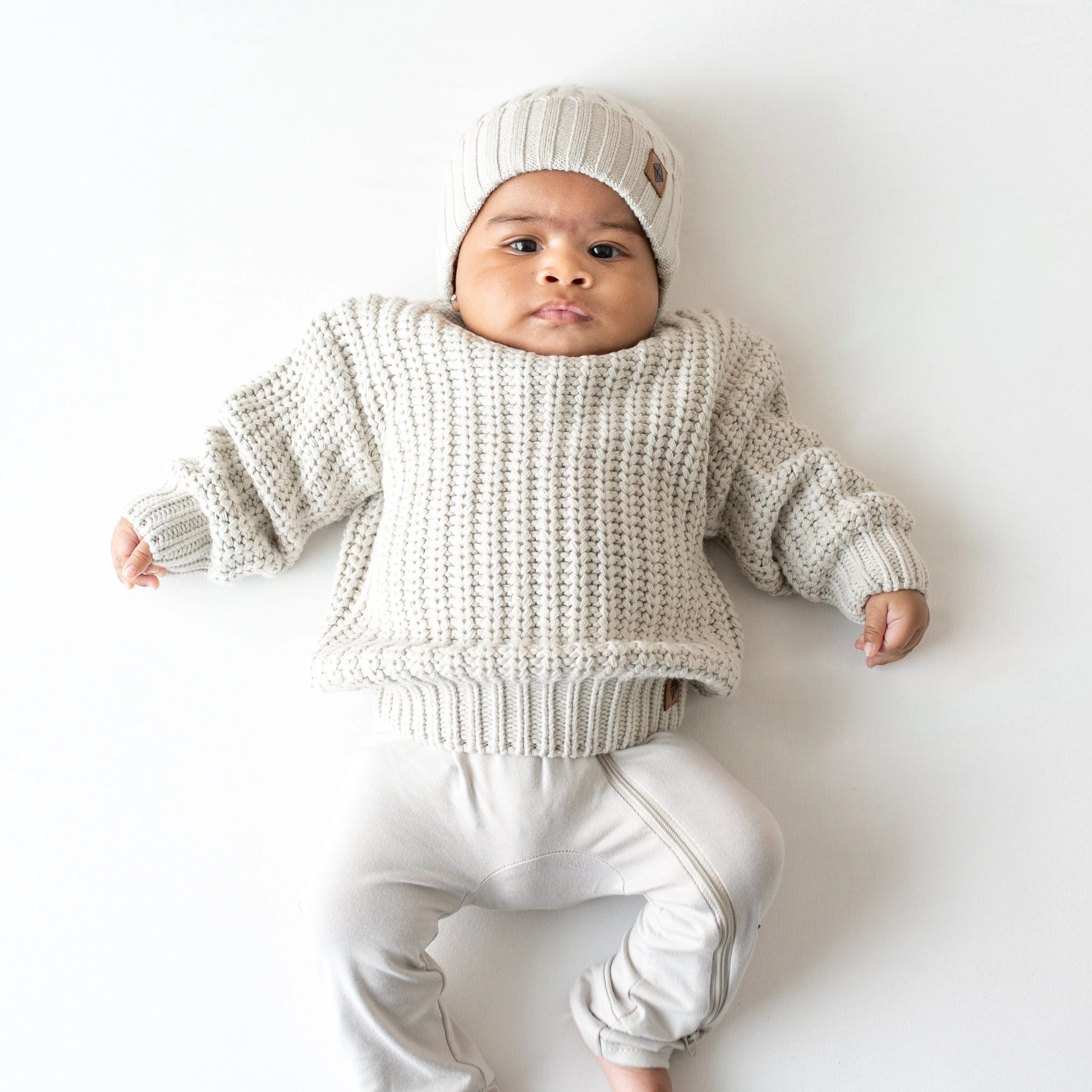 Chunky Knit Sweater in Oat - Image 3