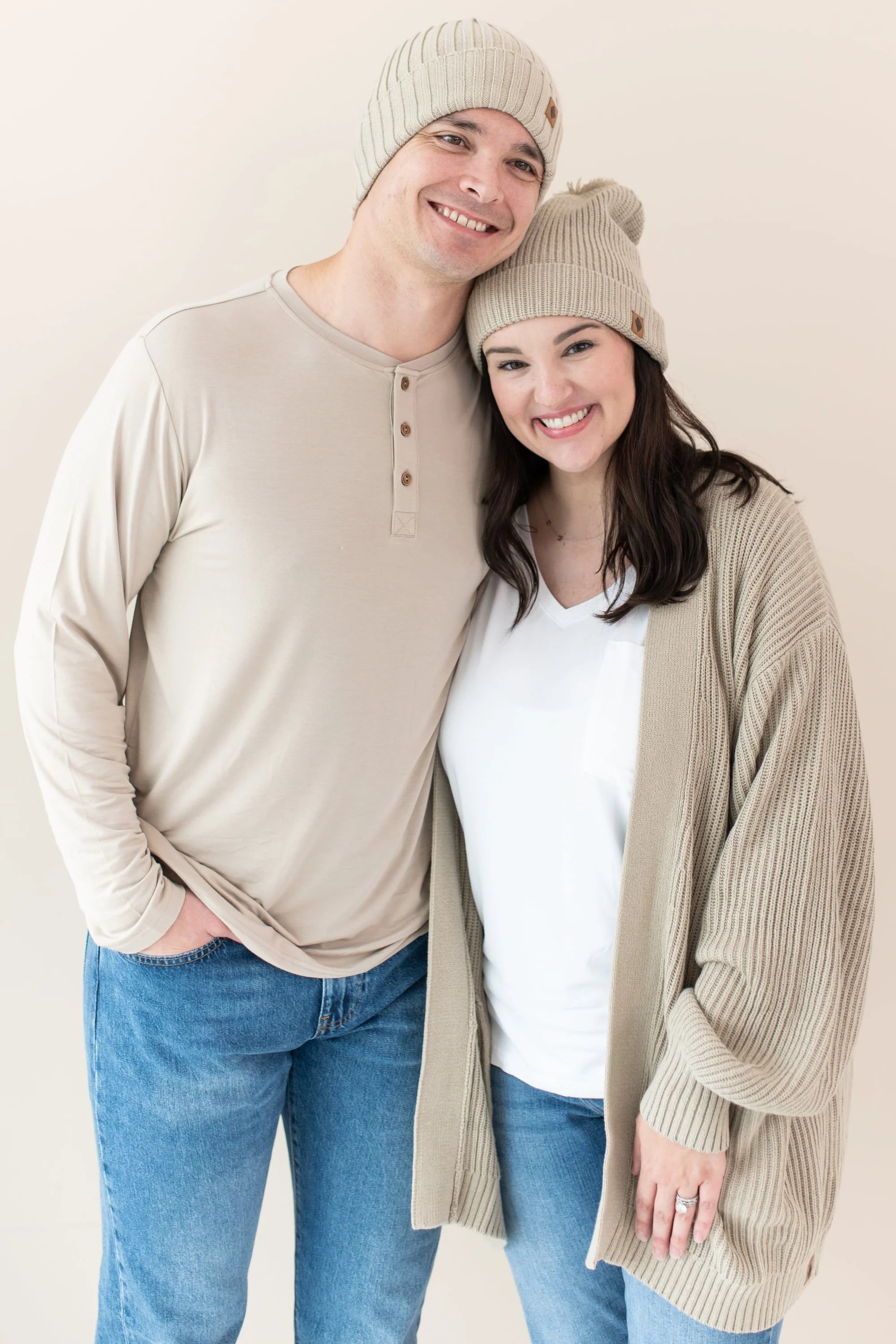 Chunky Knit Women's Oversized Cardigan in Almond - Image 5