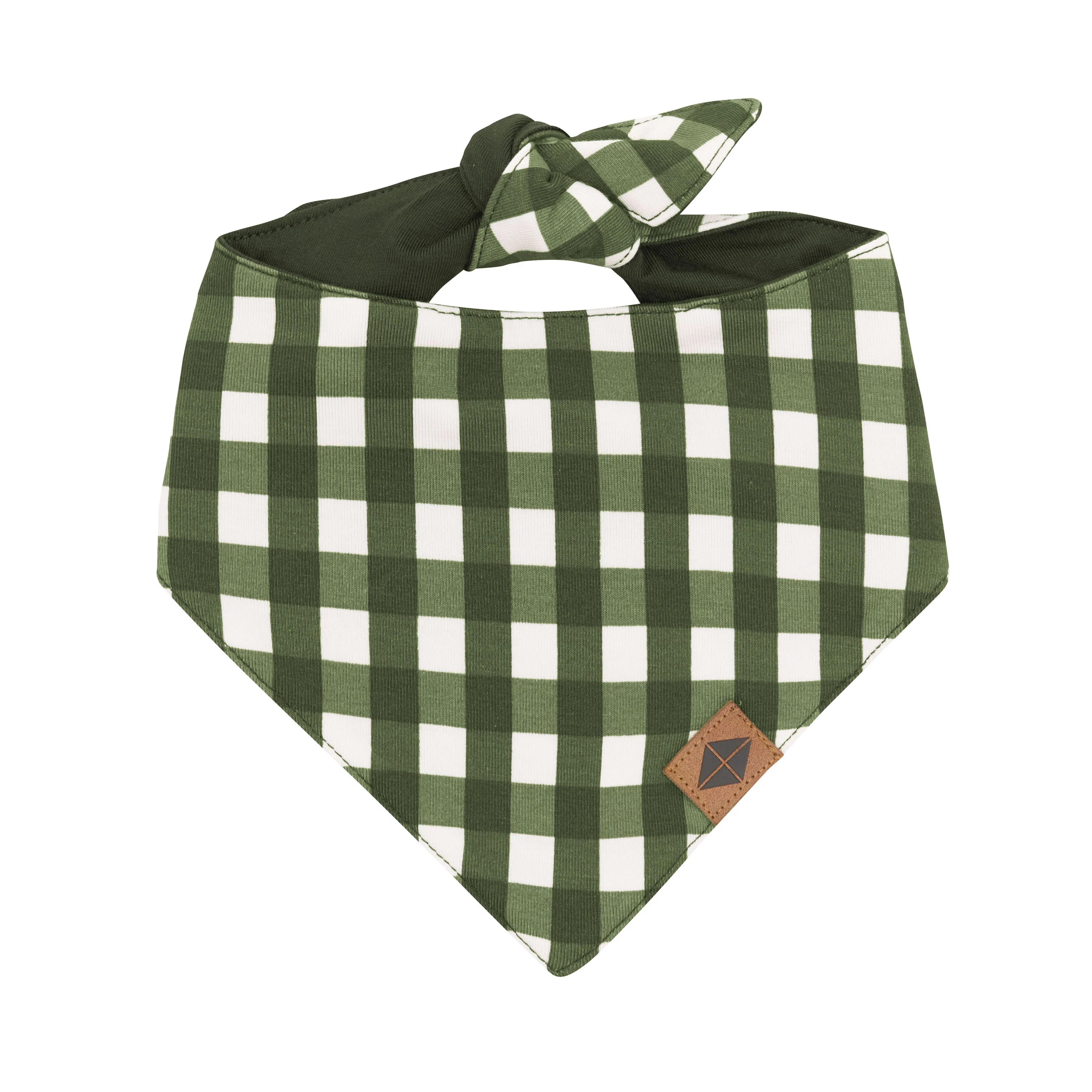 Dog Bandana in Gingham Fir - Image 2
