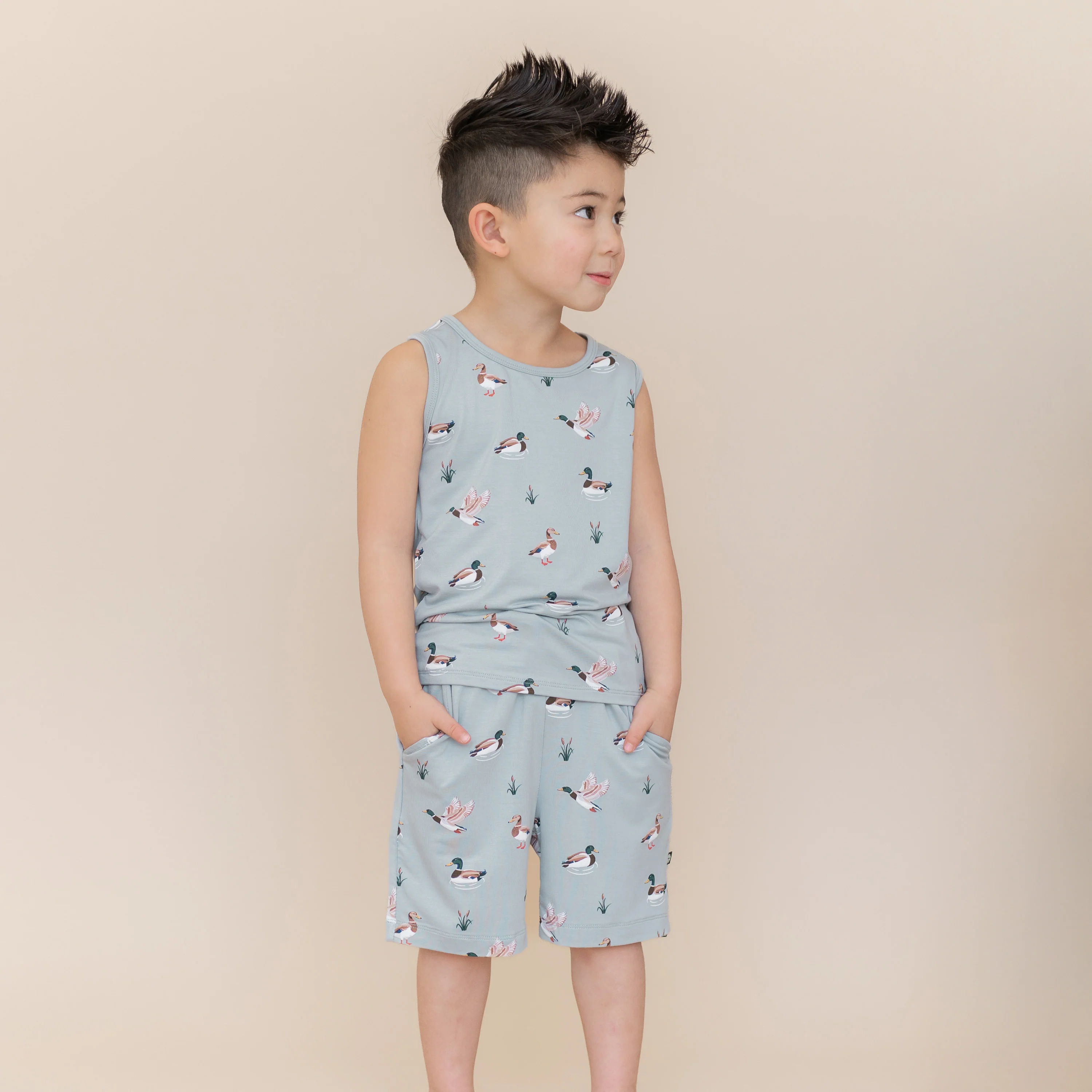 Drawstring Short in Mallard Duck - Image 4