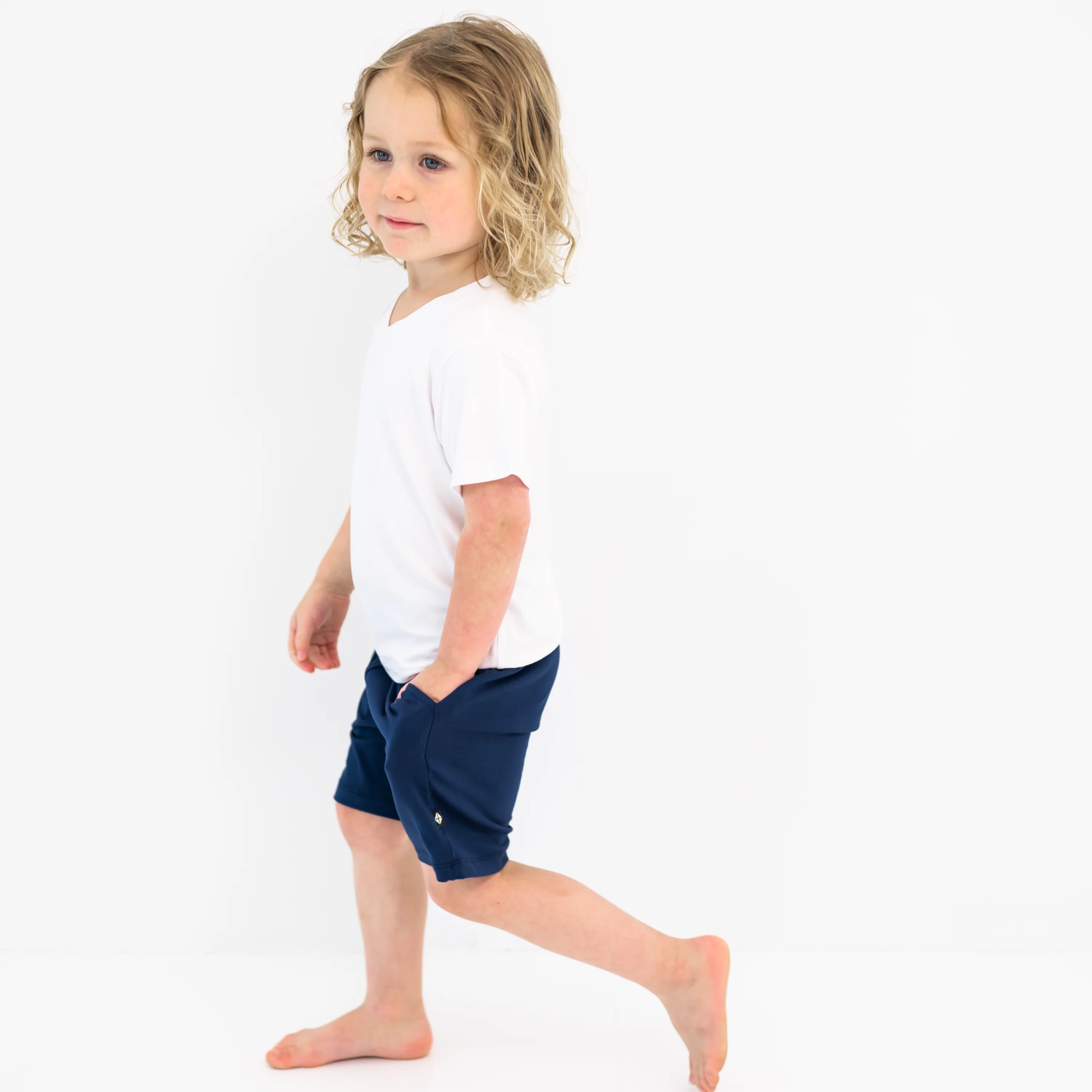 Drawstring Short in Navy - Image 3