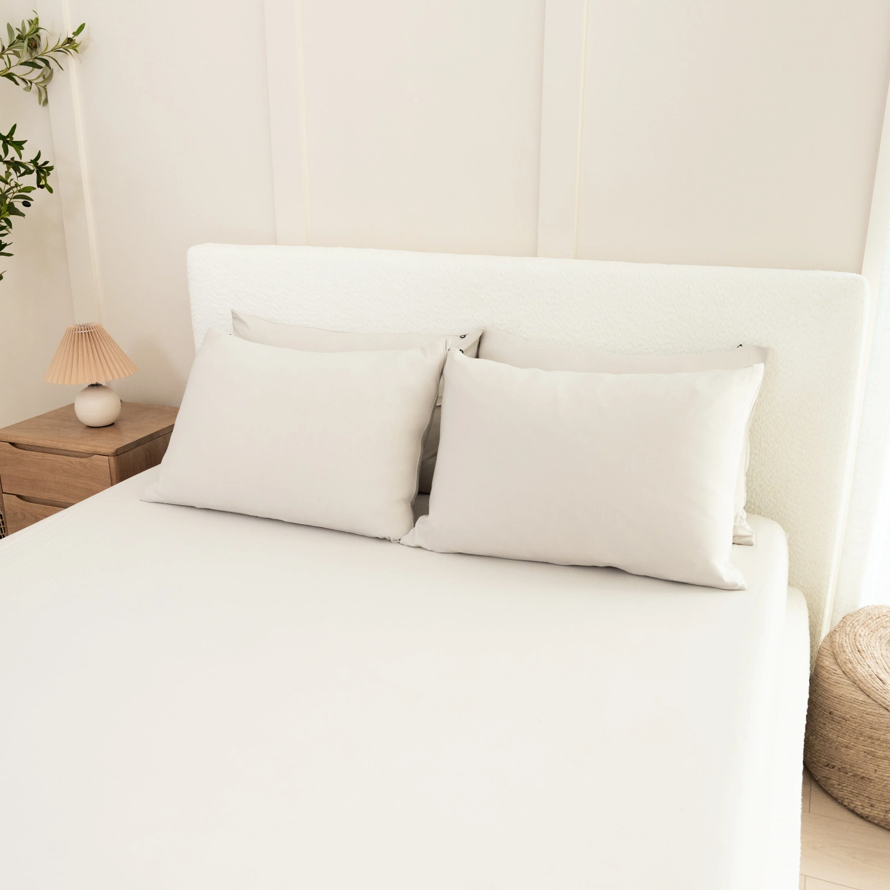 Fitted Sheet with Pillowcases in Oat - Image 5