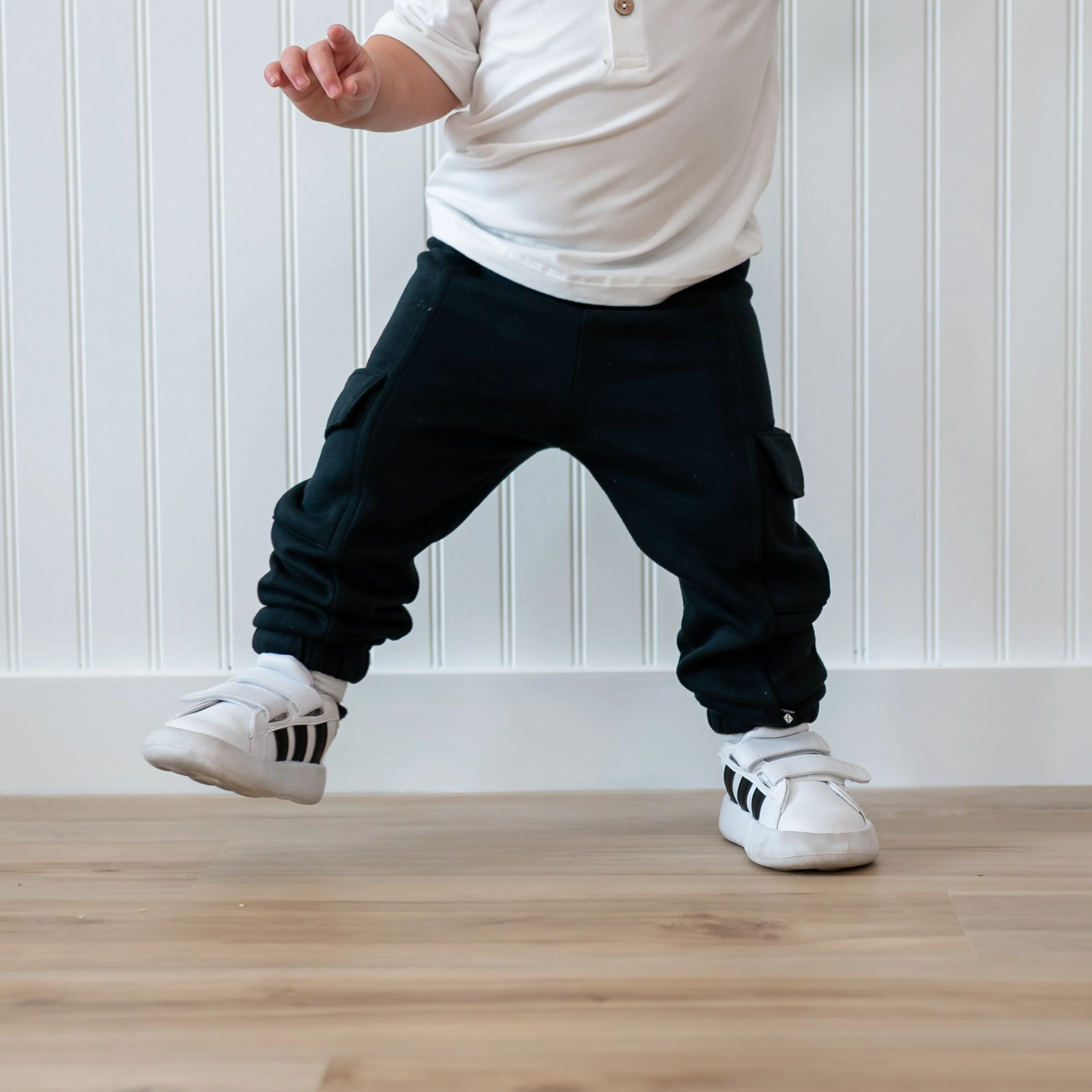 Fleece Cargo Pants in Midnight - Image 3