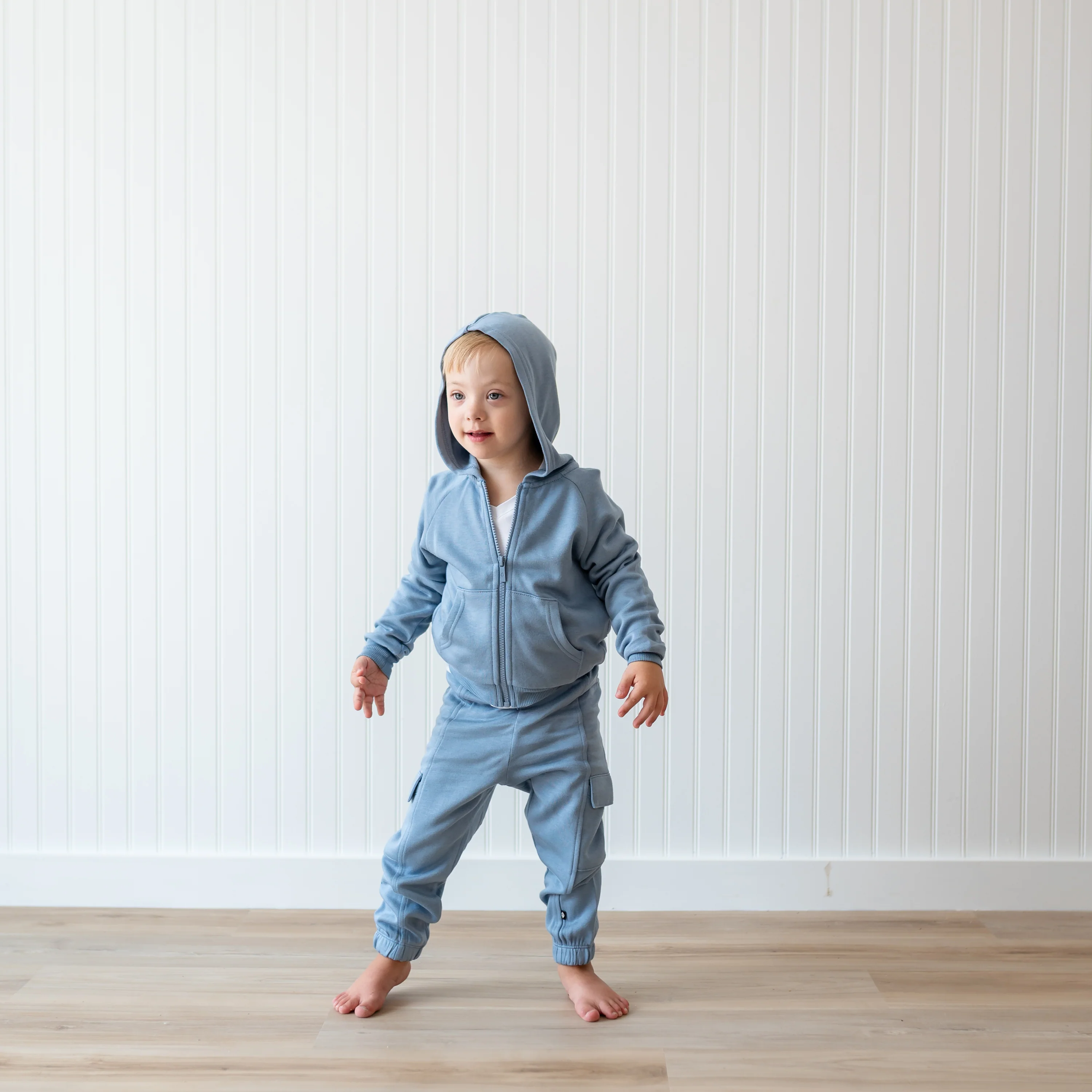 Fleece Cargo Pants in Slate - Image 3