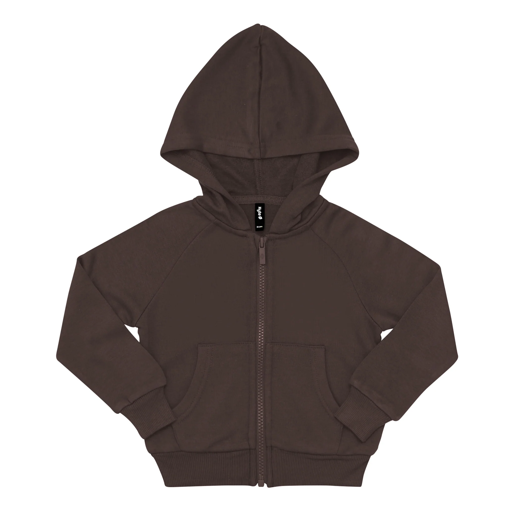 Fleece Zip Up Hoodie in Espresso - Image 6