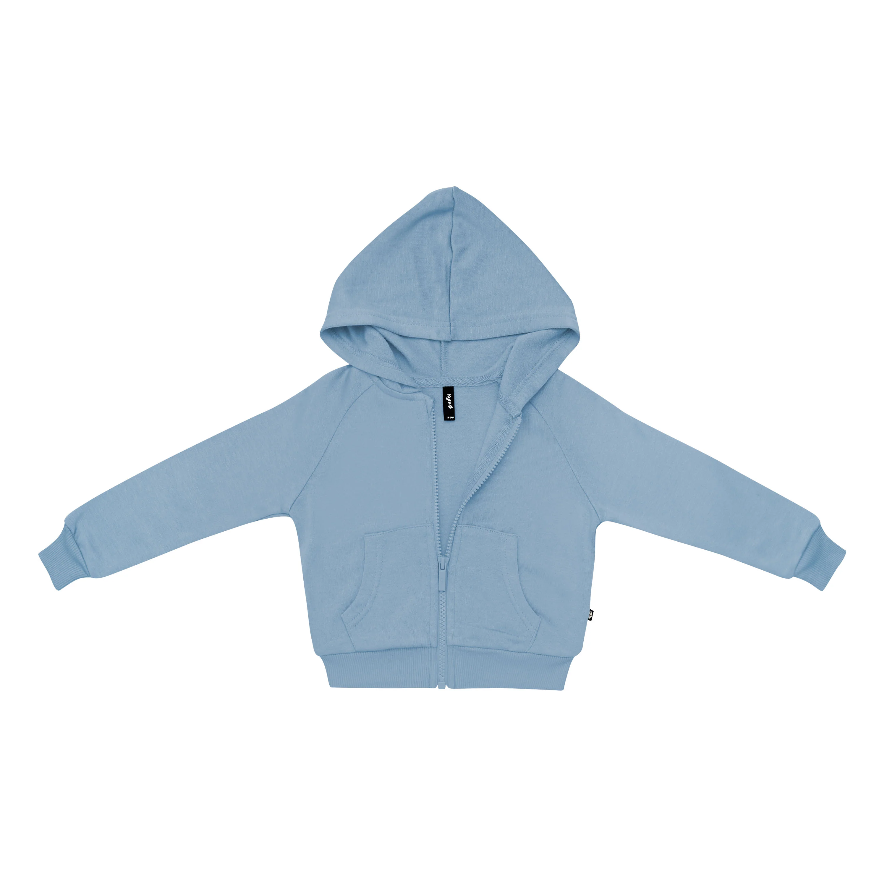 Fleece Zip Up Hoodie in Slate - Image 2