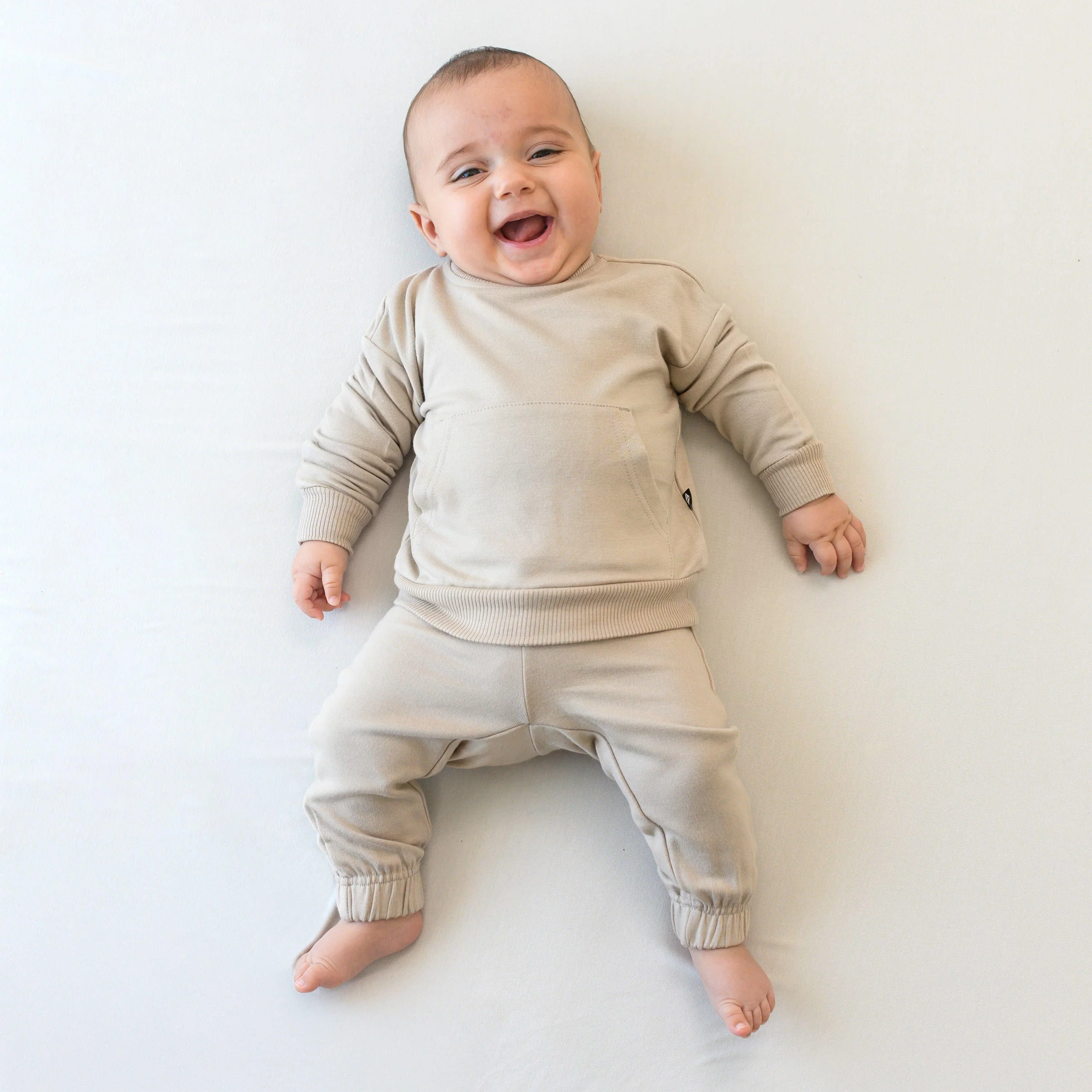 French Terry Jogger Set in Almond - Image 6