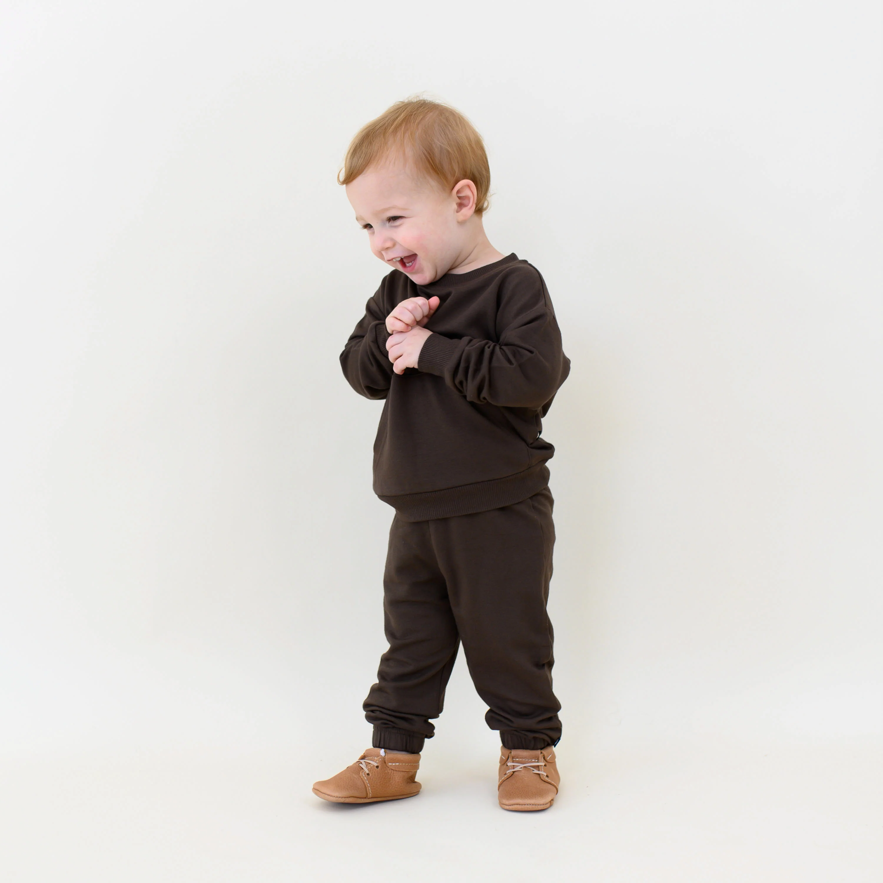 French Terry Jogger Set in Espresso - Image 3