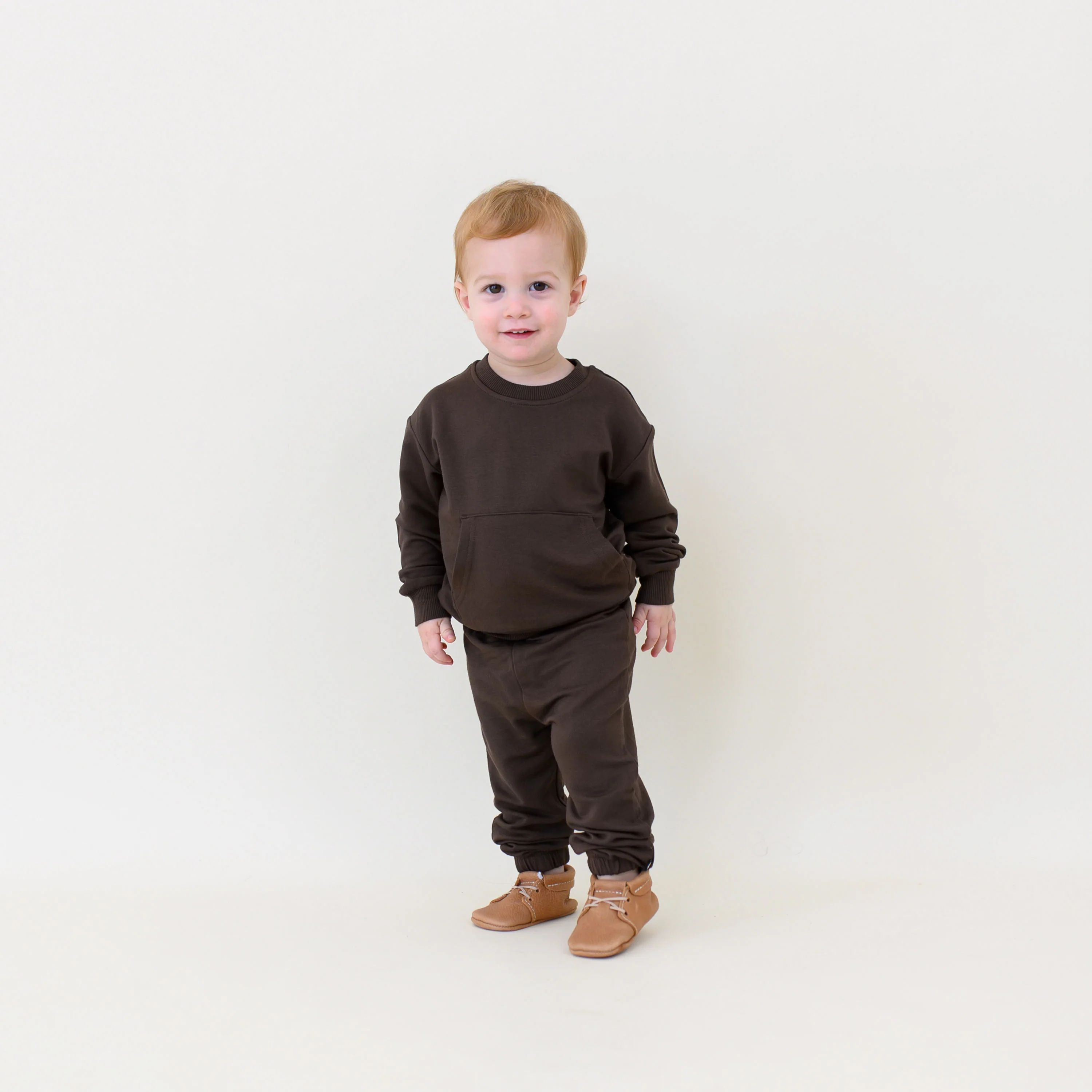 French Terry Jogger Set in Espresso - Image 4